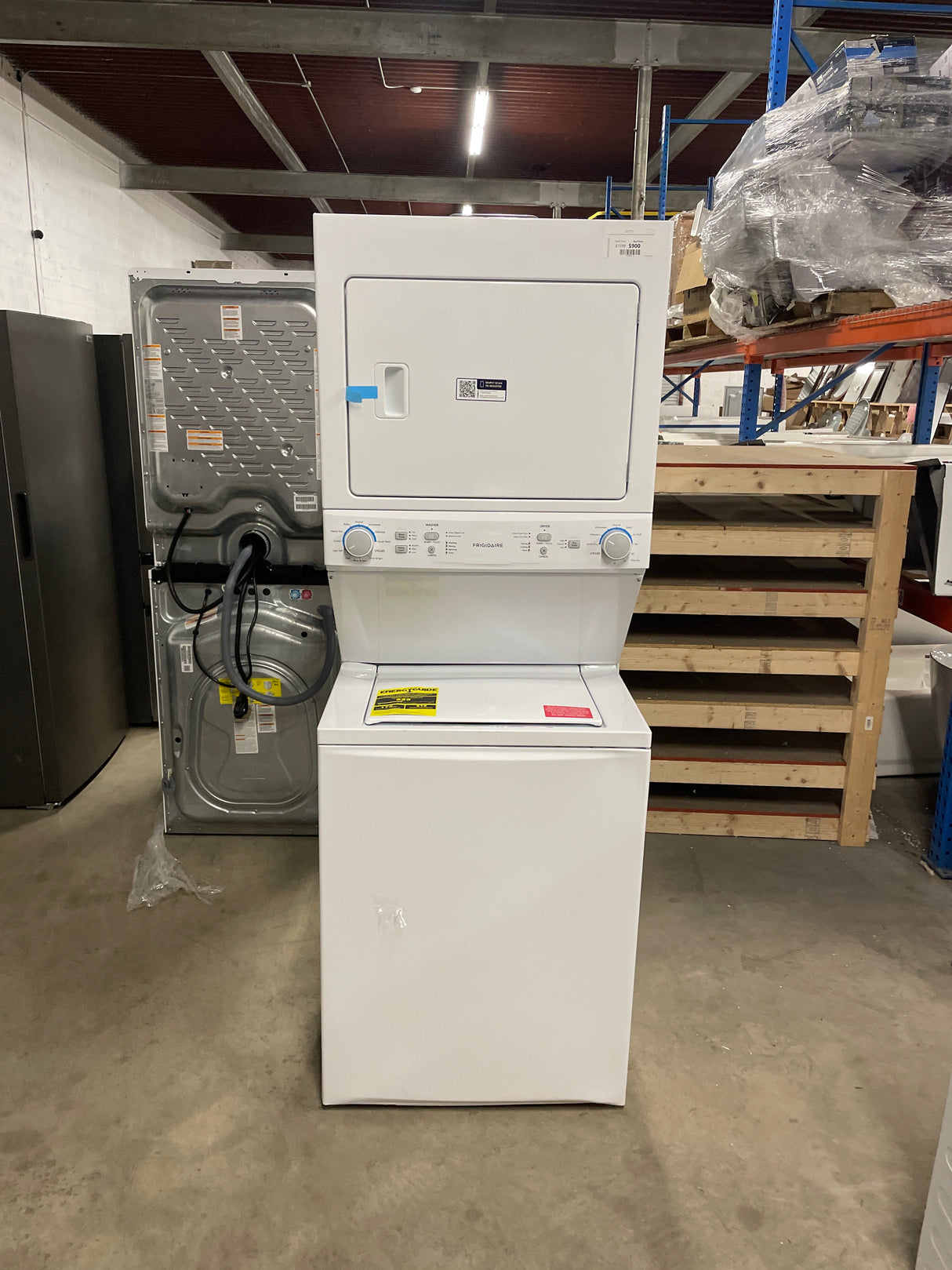 3.9 cu. ft. Washer and 5.5 cu. ft. Electric Dryer Combo in White with Quick Wash & Dry Cycle and MaxFill Wash Cycle