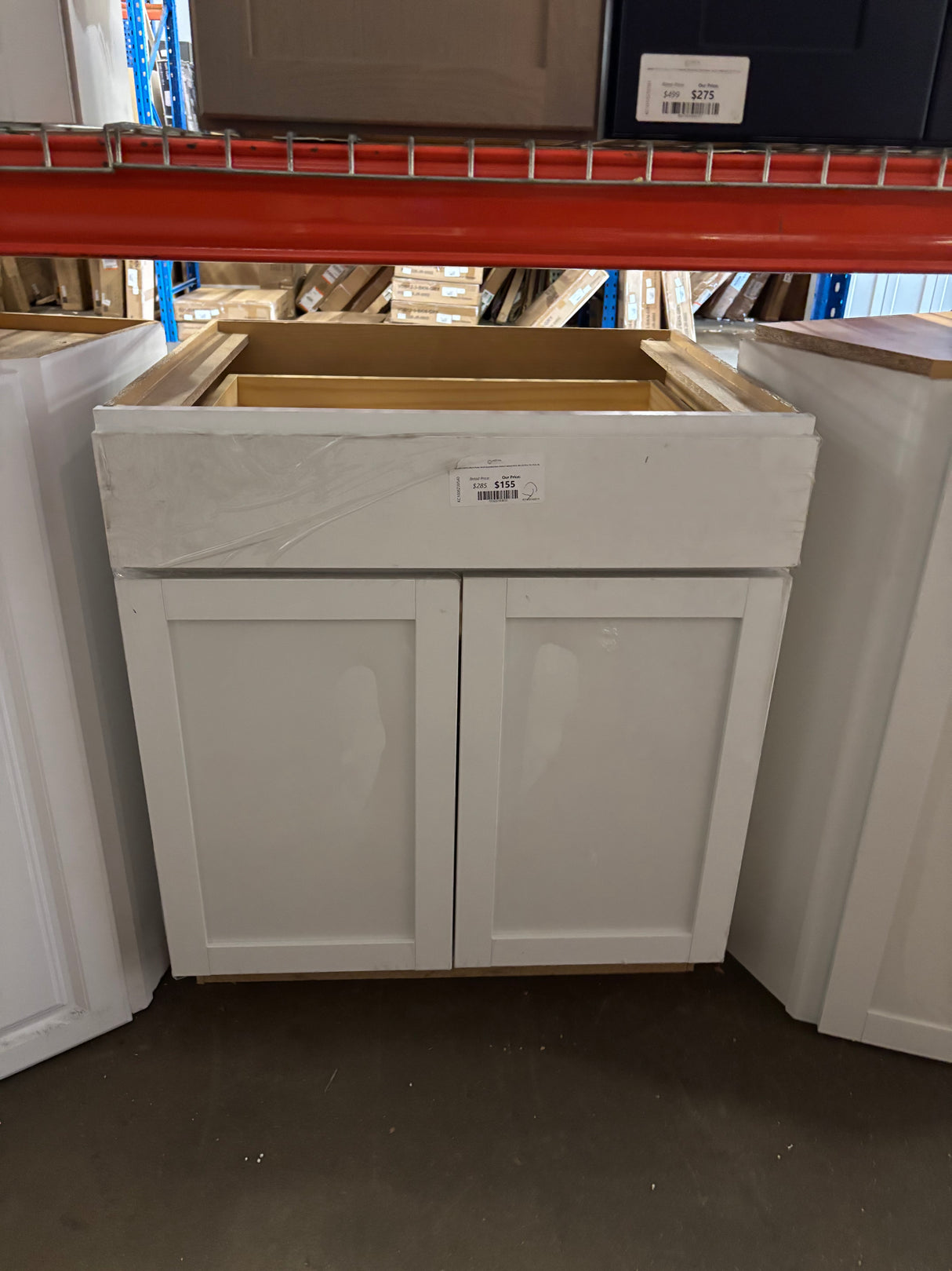 Westfield Feather White Shaker Stock Assembled Base Kitchen Cabinet (30 in. W x 23.75 in. D x 35 in. H)