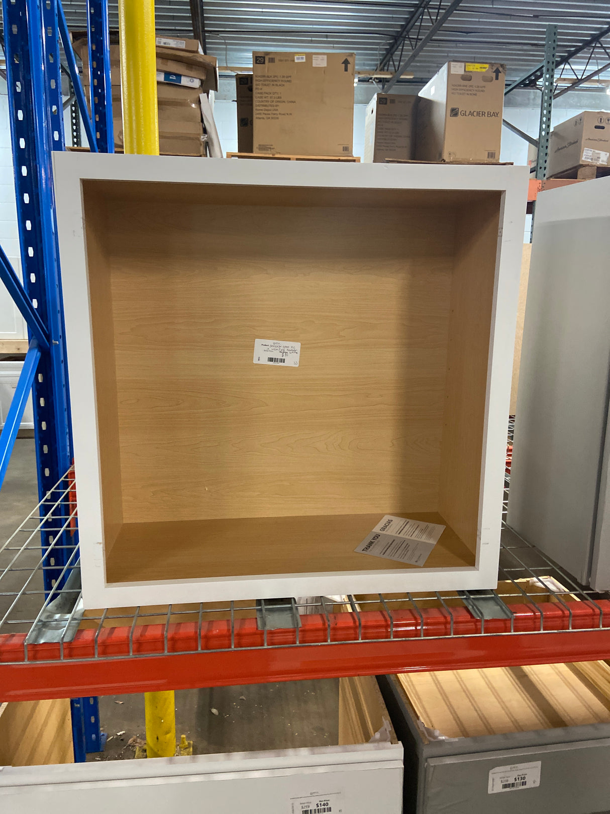 30 x 12 x 30 Open Kitchen Cabinet in Westfield Feather White