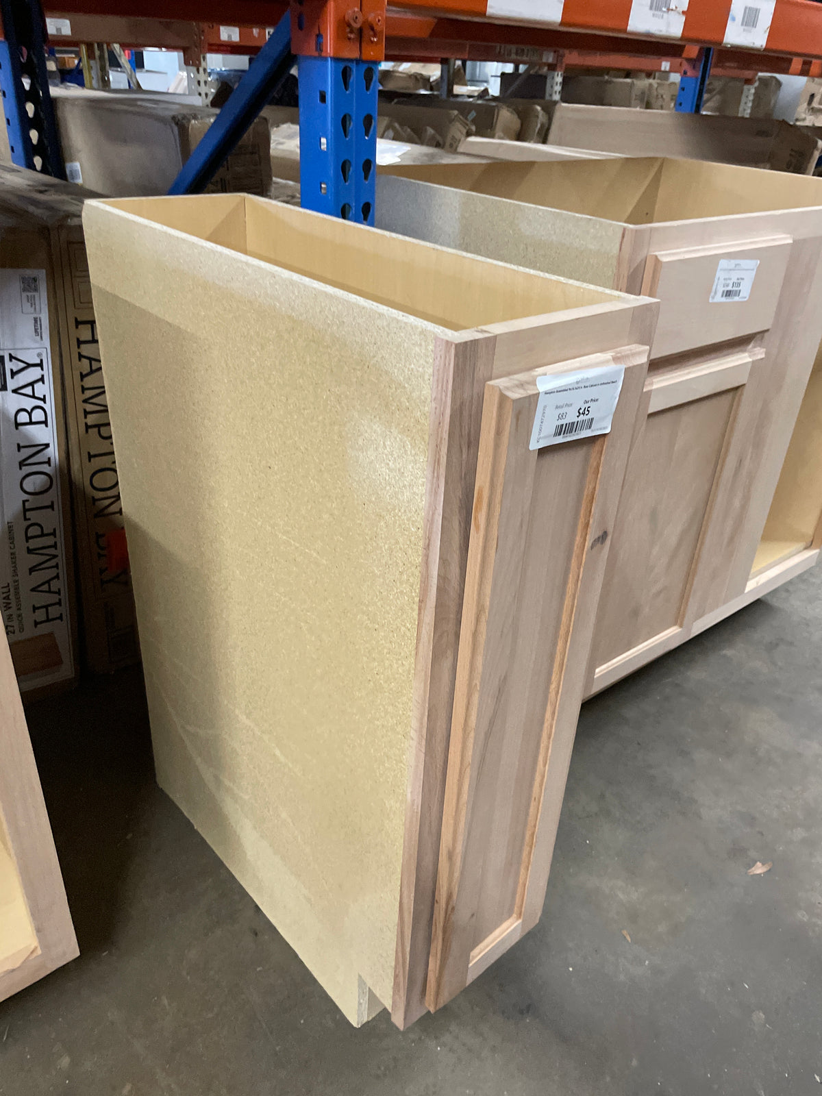 Hampton Assembled 9x34.5x24 in. Base Cabinet in Unfinished Beech