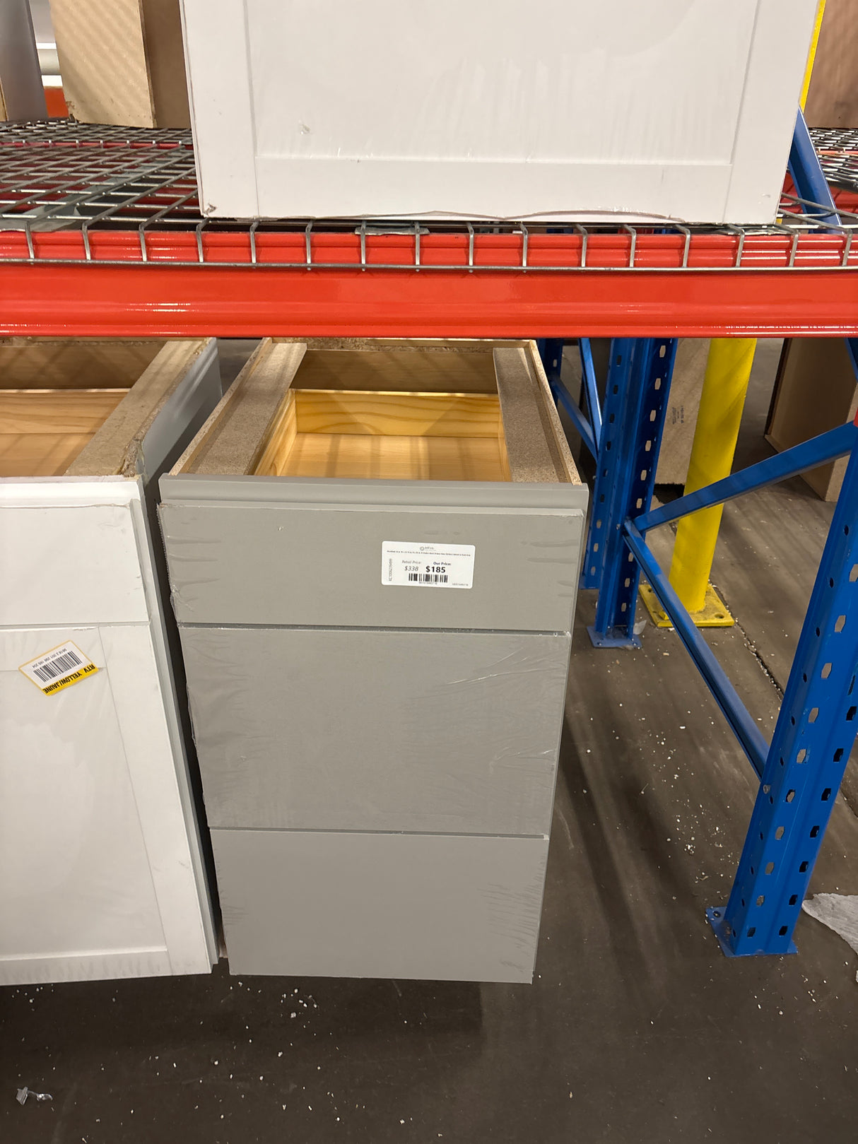 Westfield 18 in. W x 23.75 in. D x 35 in. H Shaker Stock Drawer Base Kitchen Cabinet in Dusk Gray