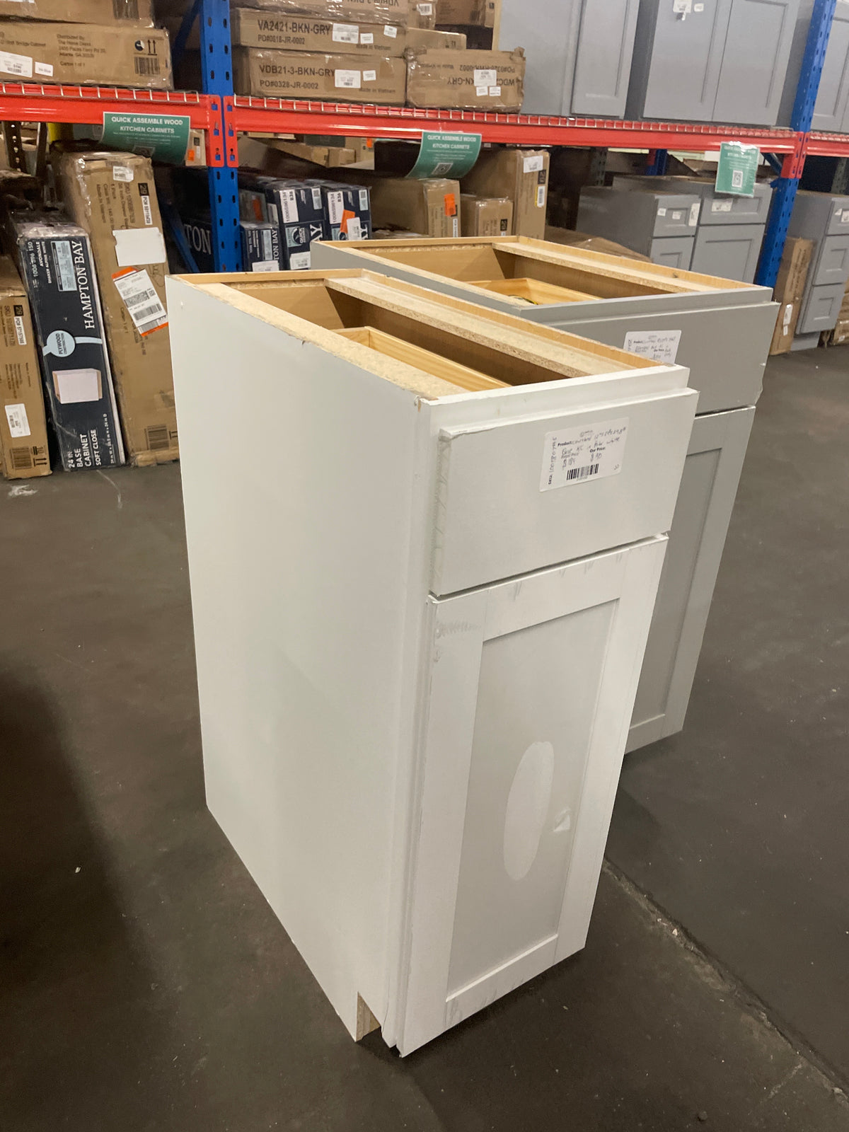 Courtland 12 in. W x 24 in. D x 34.5 in. H Assembled Shaker Base Kitchen Cabinet in Polar White