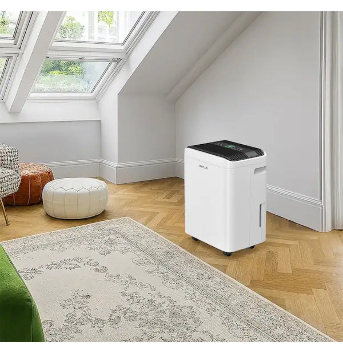 70 pt. 4,500 sq. ft. Dehumidifier in White with Drain Hose and Bucket, Auto Defrost, Low Noise, Dehumidify Efficiently