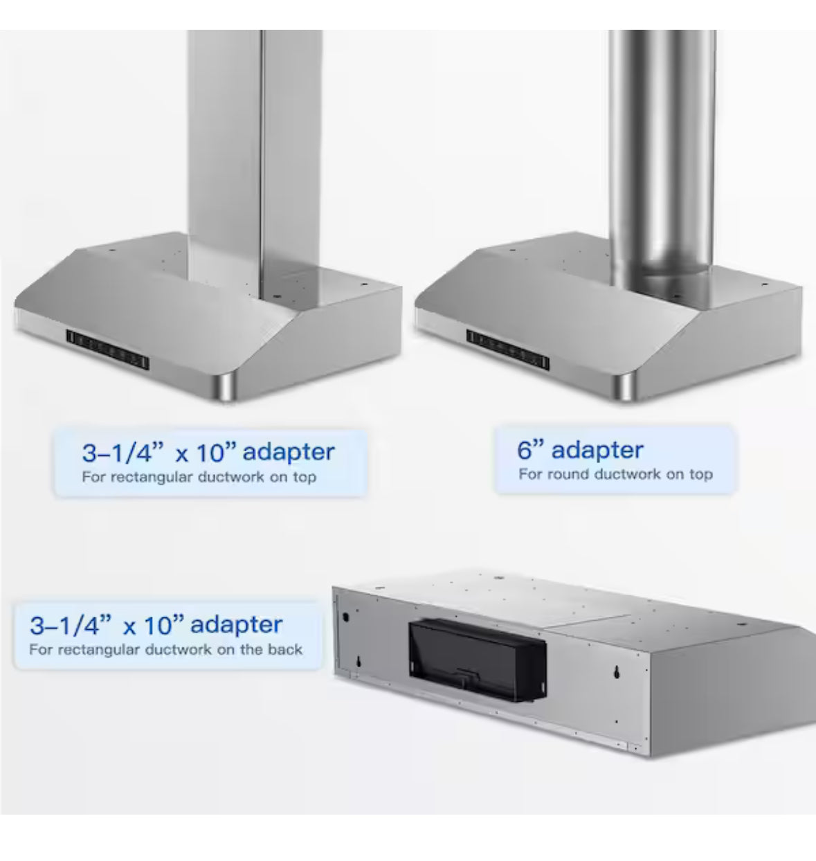 42 in. 900 CFM Ducted Under Cabinet Range Hood in Stainless Steel with 3 -Way Venting and Removable LED