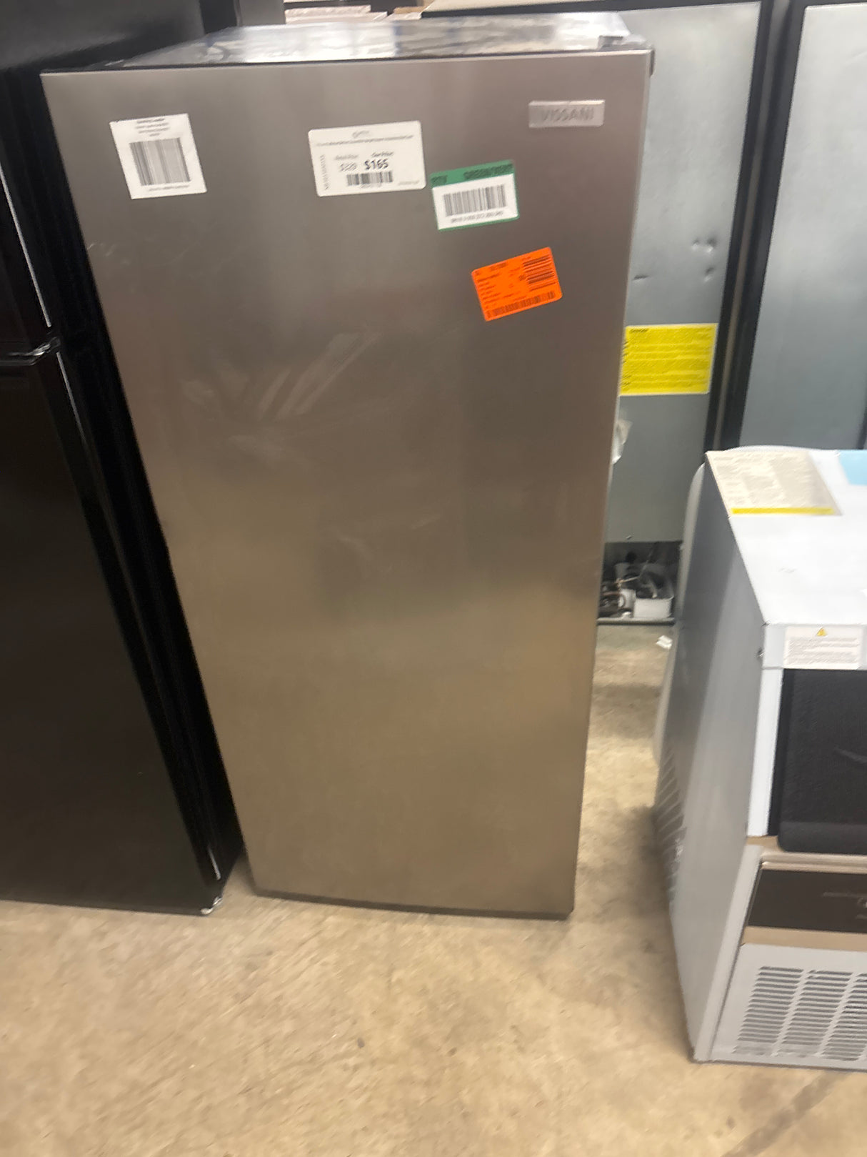7.1 cu. ft. Manual Defrost Convertible Upright Freezer in Stainless Steel Look