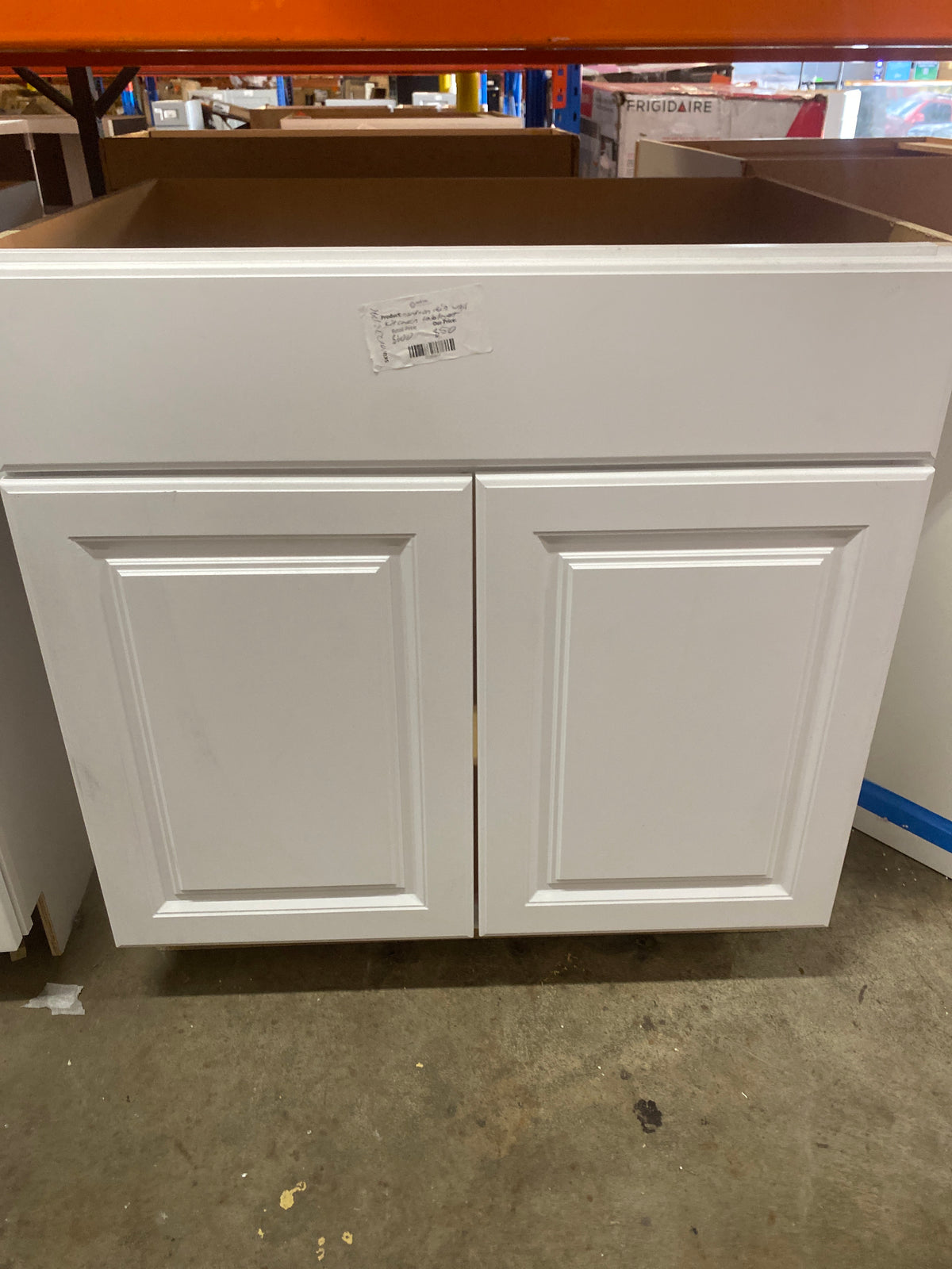 Hampton 36 in. W x 24 in. D x 34.5 in. H Assembled Sink Base Kitchen Cabinet in Satin White