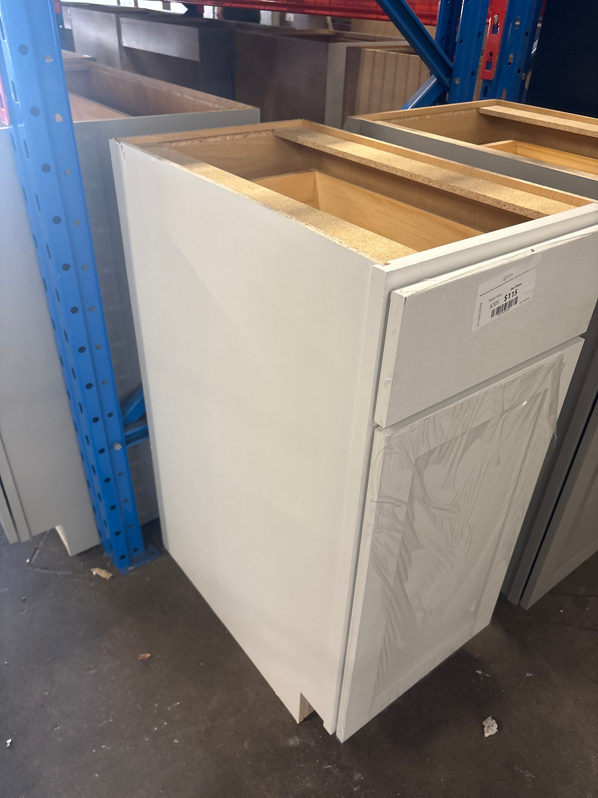 Westfield Feather White Shaker Stock Assembled Base Kitchen Cabinet (15 in. W x 23.75 in. D x 35 in. H)