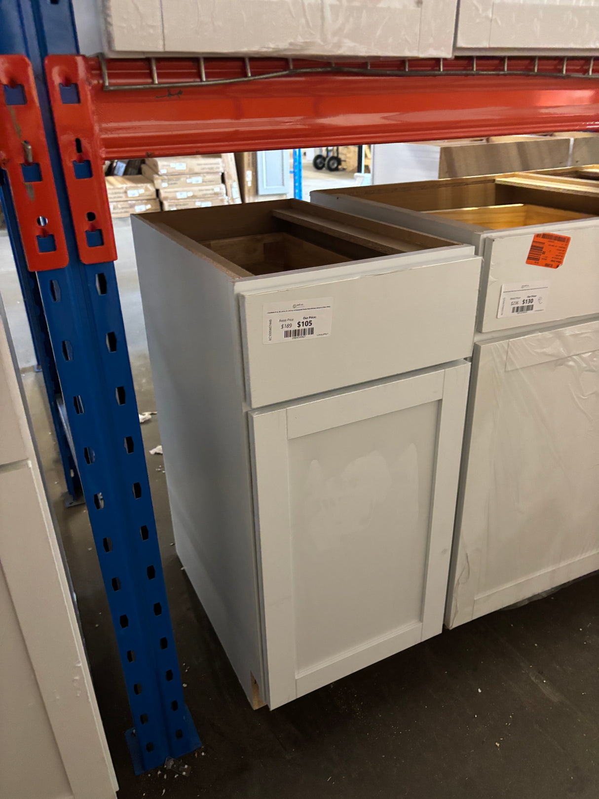 Courtland 15 in. W x 24 in. D x 34.5 in. H Assembled Shaker Base Kitchen Cabinet in Polar White