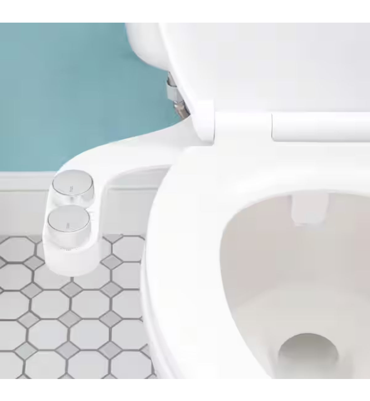 FreshSpa Comfort+ Non-Electric Dual Temperature Bidet Attachment in White