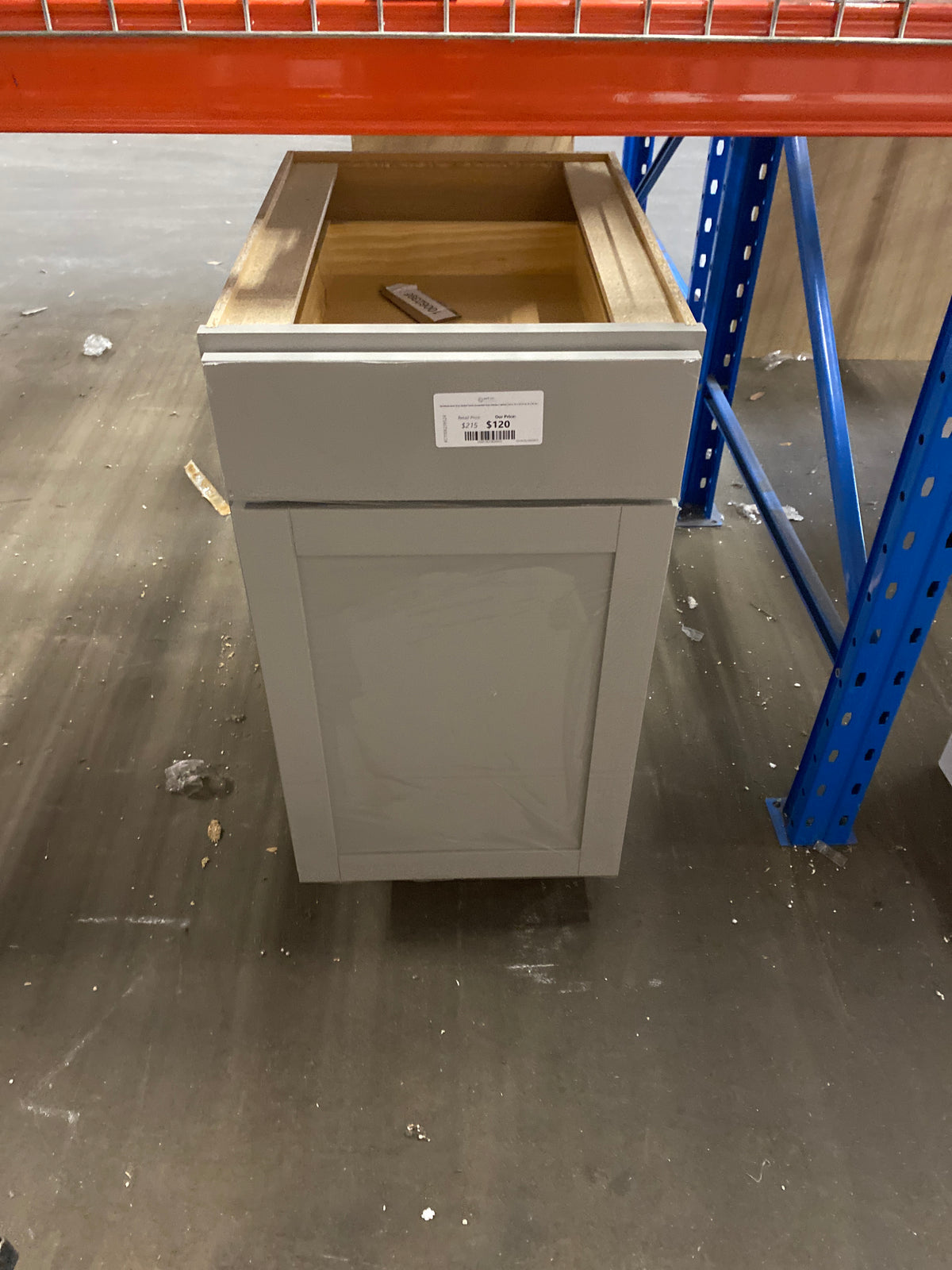 Westfield Dusk Gray Shaker Stock Assembled Base Kitchen Cabinet (18 in. W x 23.75 in. D x 35 in.)