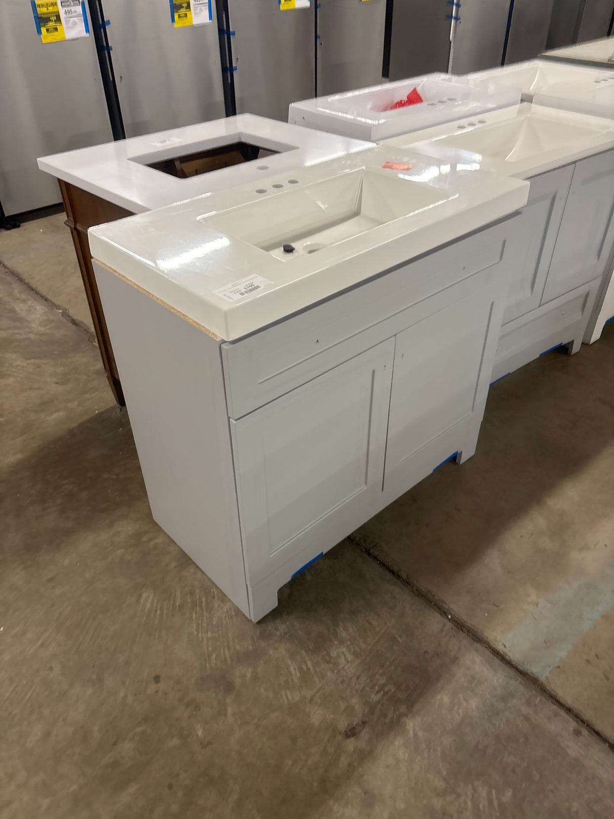 Everdean 37 in. W x 19 in. D x 34 in. H Single Sink Bath Vanity in Pearl Gray with White Cultured Marble Top