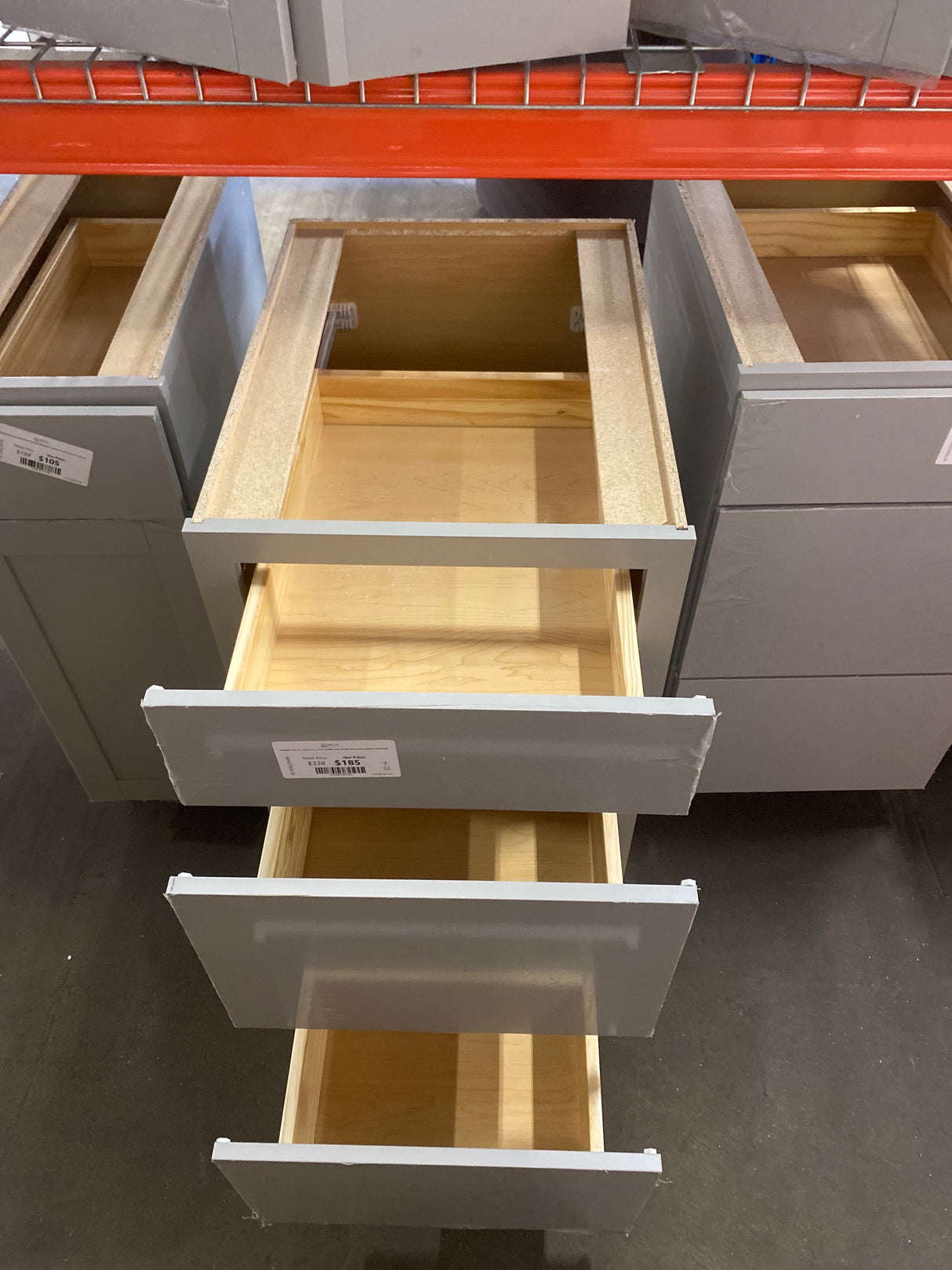 Westfield 18 in. W x 23.75 in. D x 35 in. H Shaker Stock Drawer Base Kitchen Cabinet in Dusk Gray