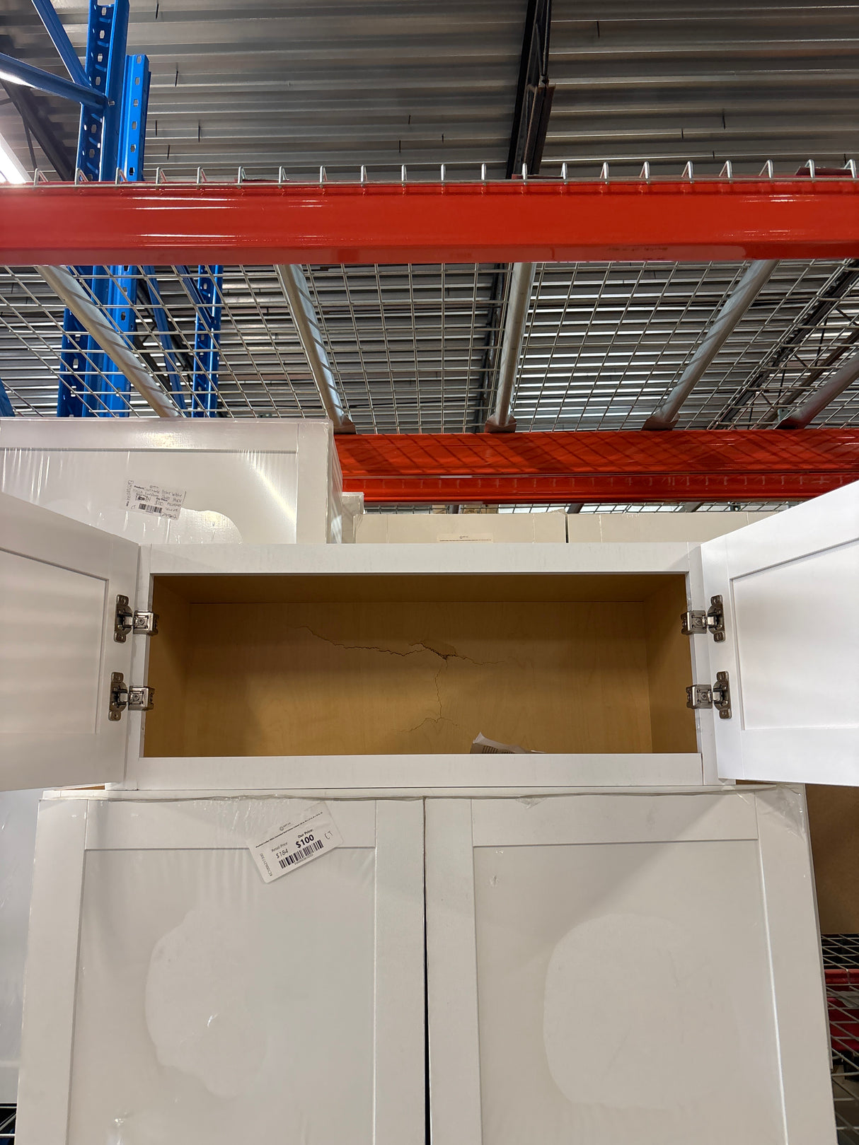 Shaker Satin White Stock Assembled Wall Bridge Kitchen Cabinet (30 in. x 12 in. x 12 in.)