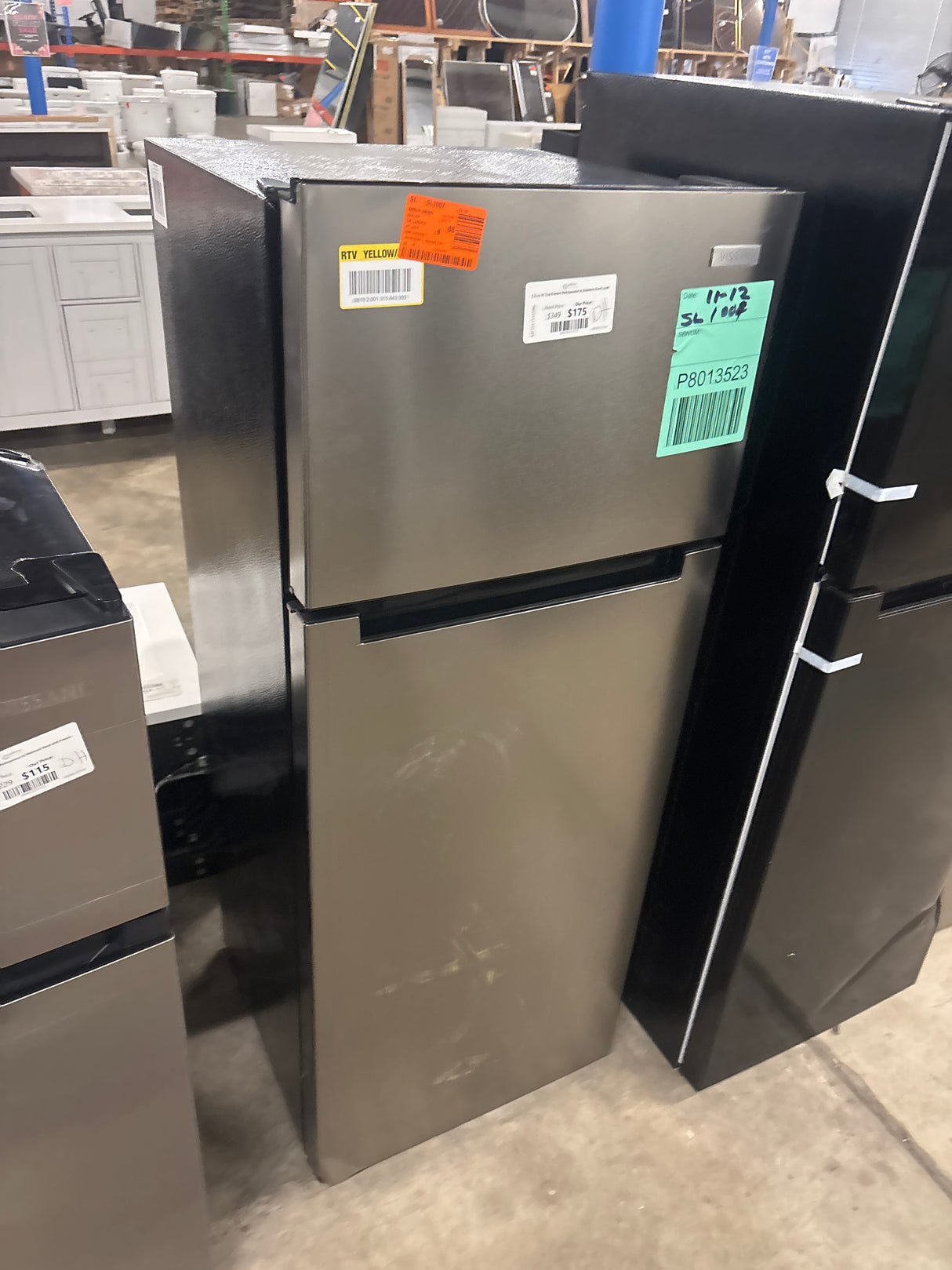 7.2 cu. ft. Top Freezer Refrigerator in Stainless Steel Look