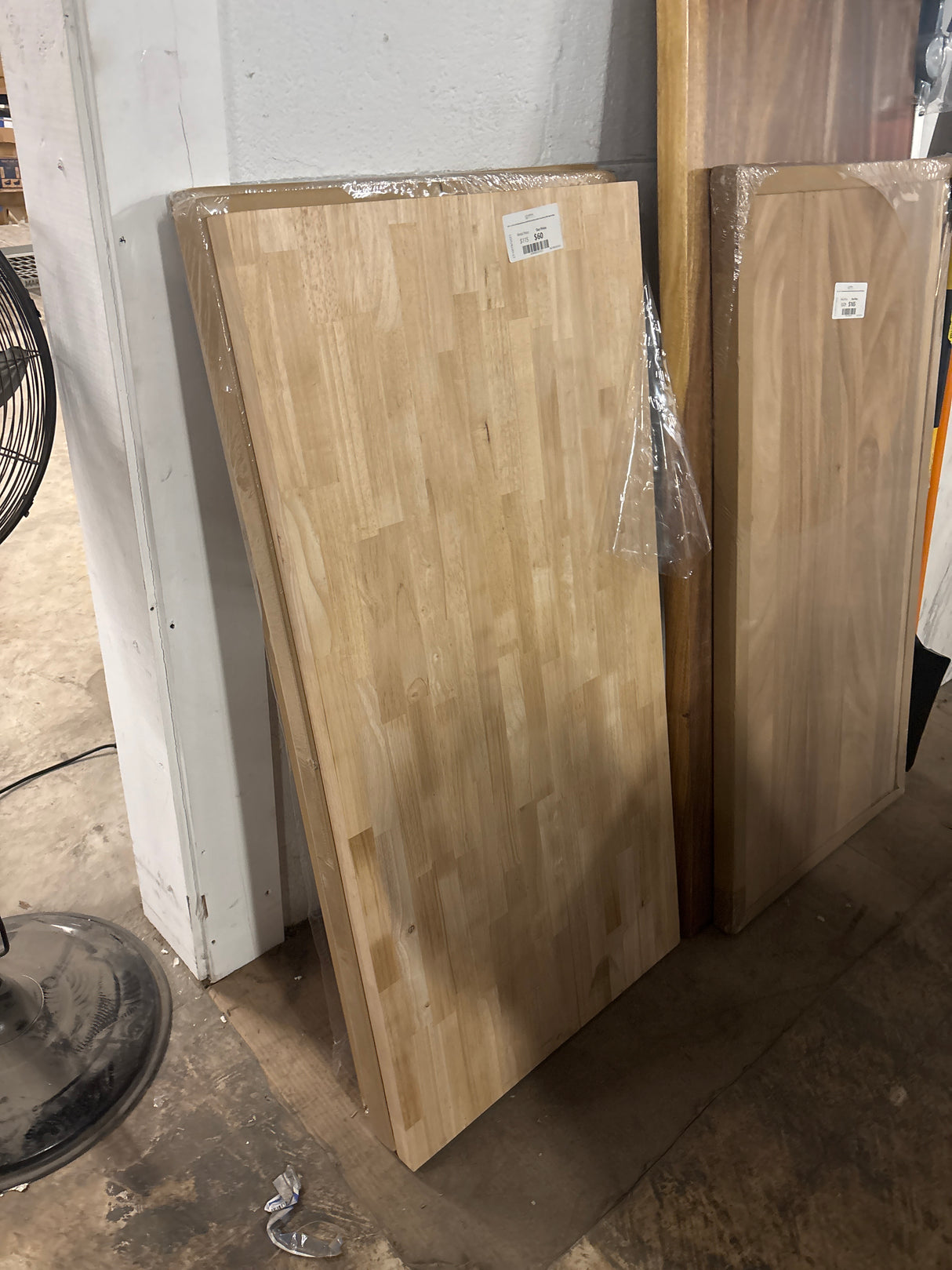 4 ft. L x 25 in. D Unfinished Hevea Solid Wood Butcher Block Countertop With Square Edge