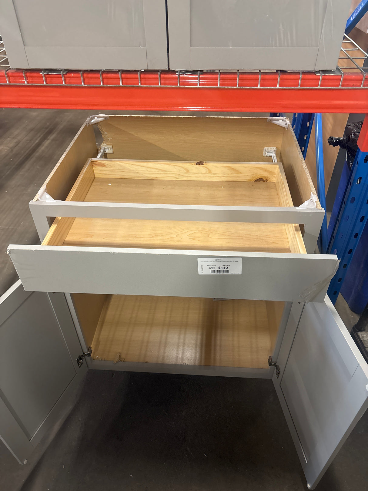 Westfield Dusk Gray Shaker Stock Assembled Base Kitchen Cabinet (24 in. W x 30 in. D)