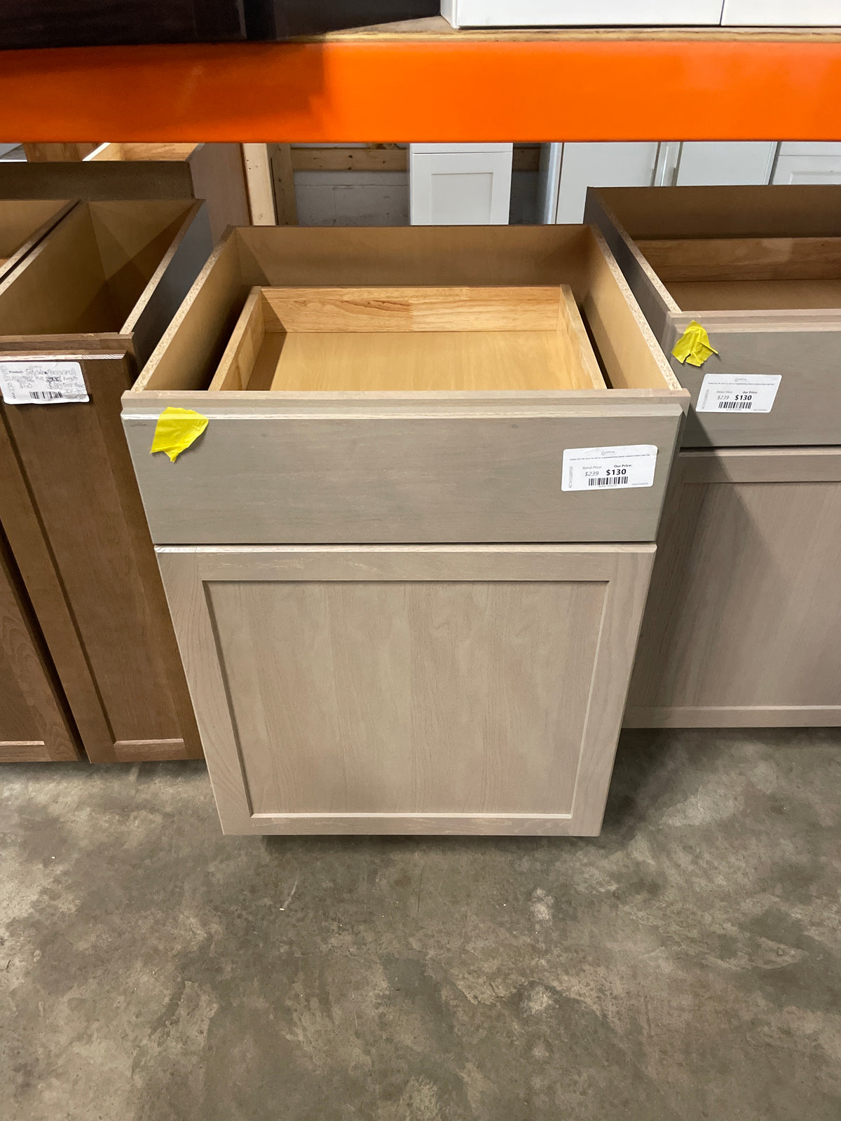 Sinclair 24 in. W x 24 in. D x 34.5 in. H Assembled Base Kitchen Cabinet in Shaker Light Oak