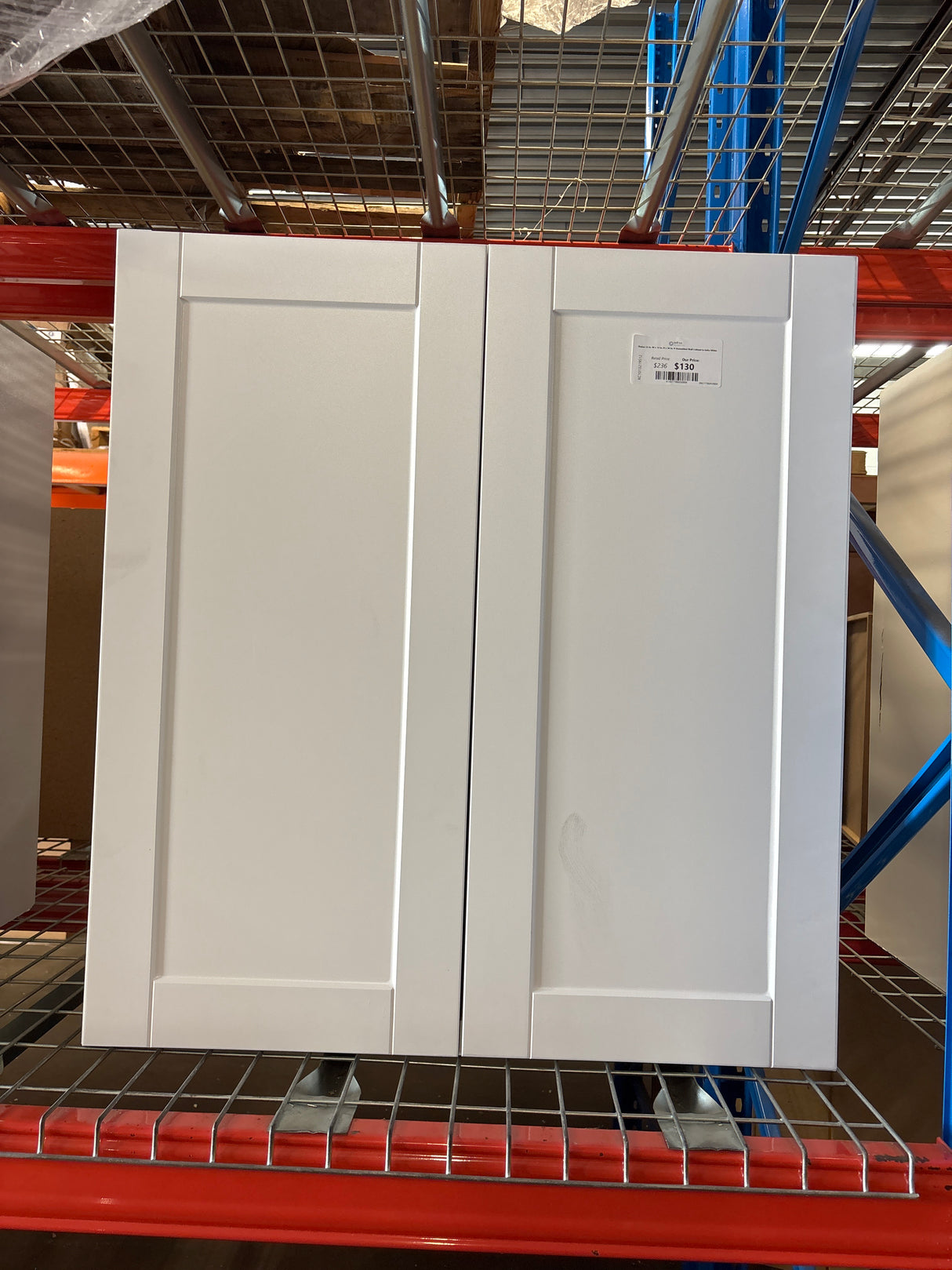 Shaker 33 in. W x 12 in. D x 36 in. H Assembled Wall Cabinet in Satin White