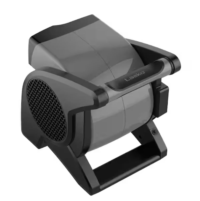 11.2 in. 3 Speeds Blower Fan in Gray with Carry Handle, Circuit Breaker, Power Outlets, High Velocity Utility Pivoting