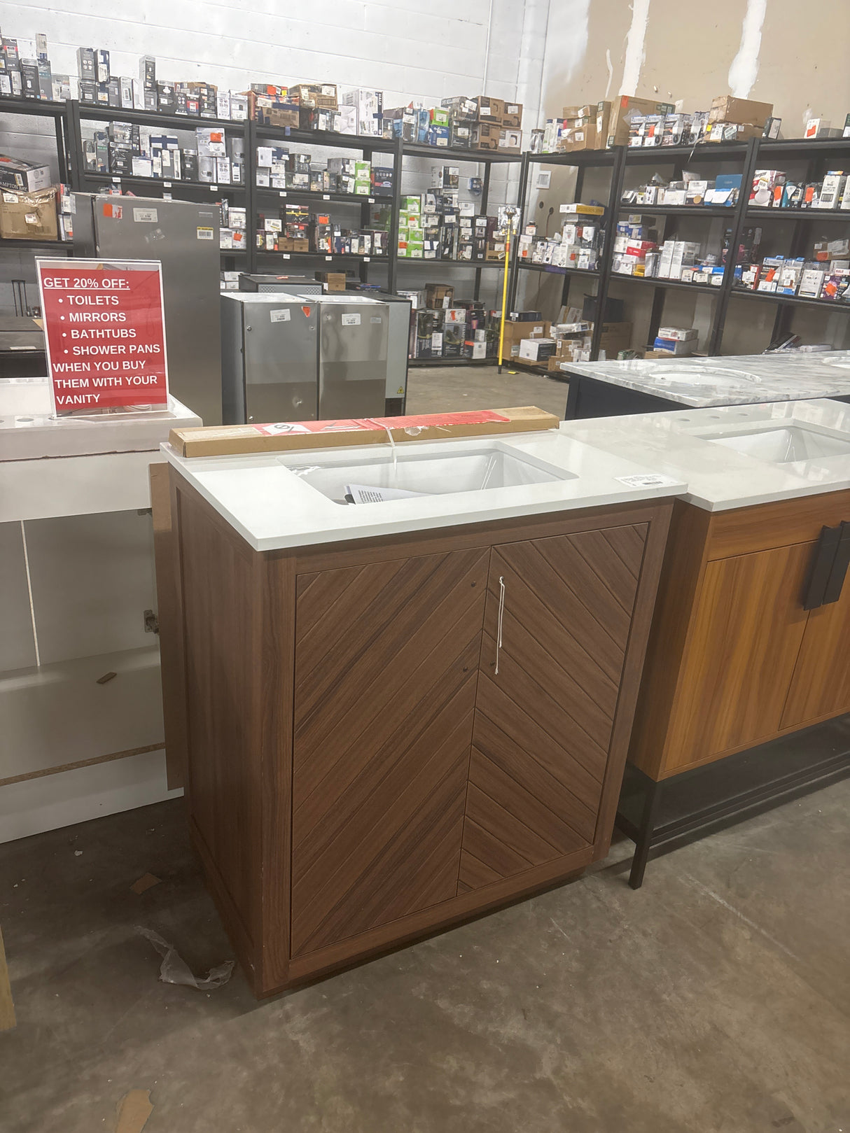 Huckleberry 30 in. W x 19 in. D x 34 in. H Single Sink Bath Vanity in Spiced Walnut with White Engineered Stone Top