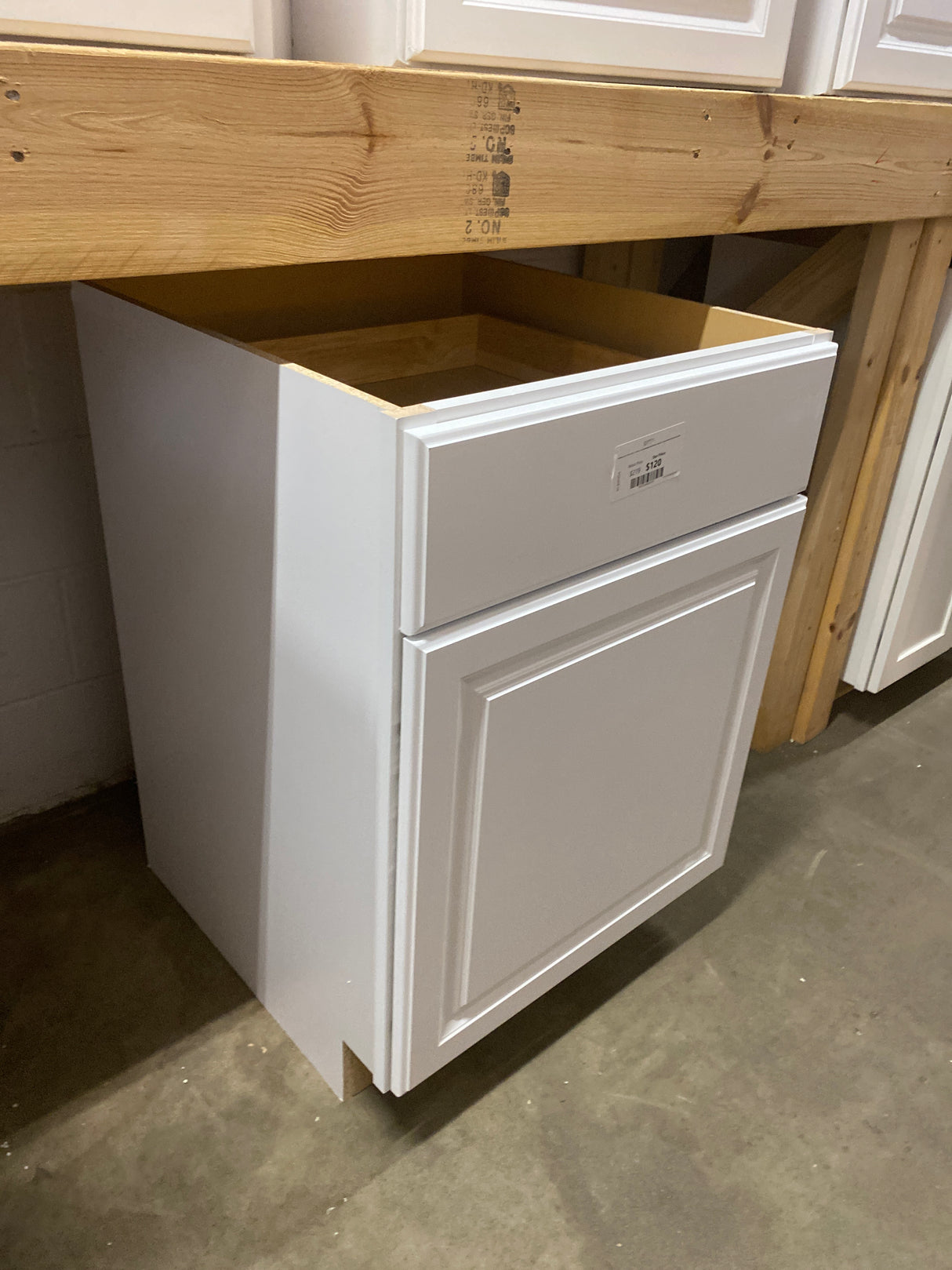 Hampton 24 in. W x 24 in. D x 34.5 in. H Assembled Base Kitchen Cabinet in Satin White with Drawer Glides
