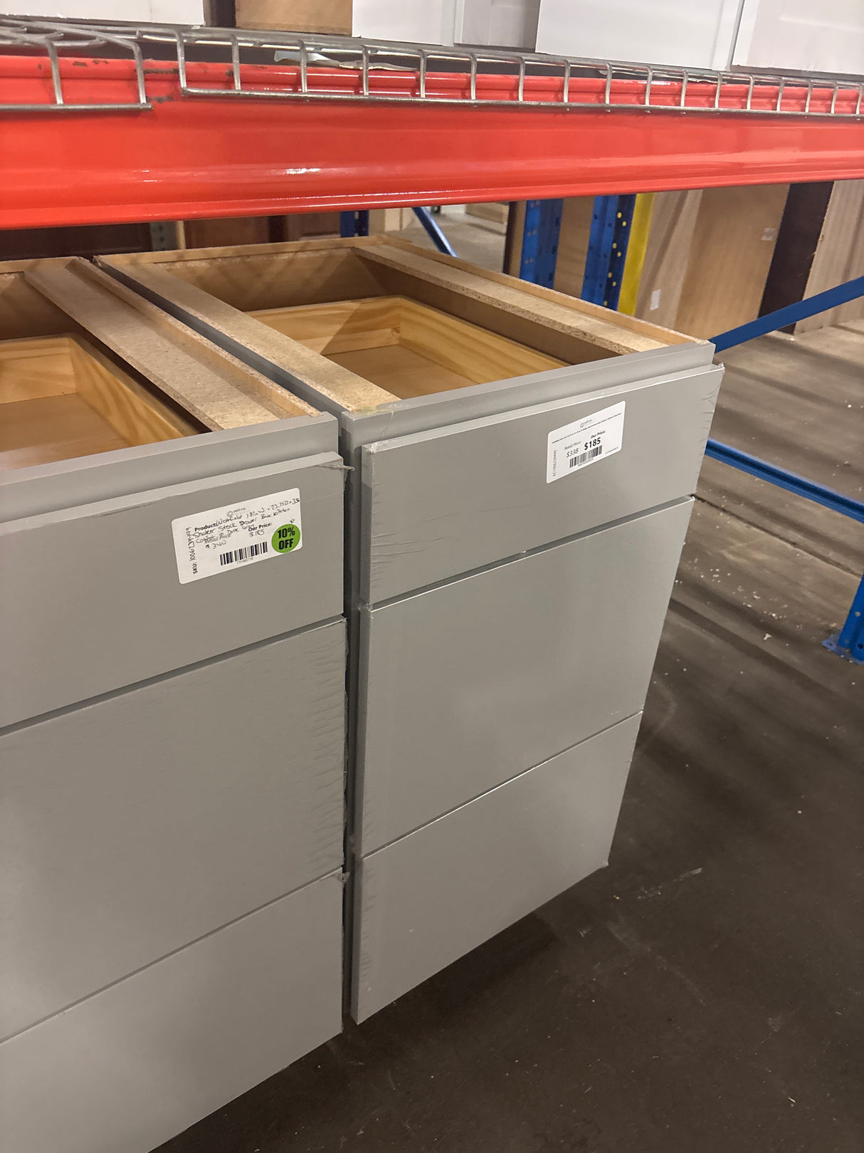 Westfield 18 in. W x 23.75 in. D x 35 in. H Shaker Stock Drawer Base Kitchen Cabinet in Dusk Gray