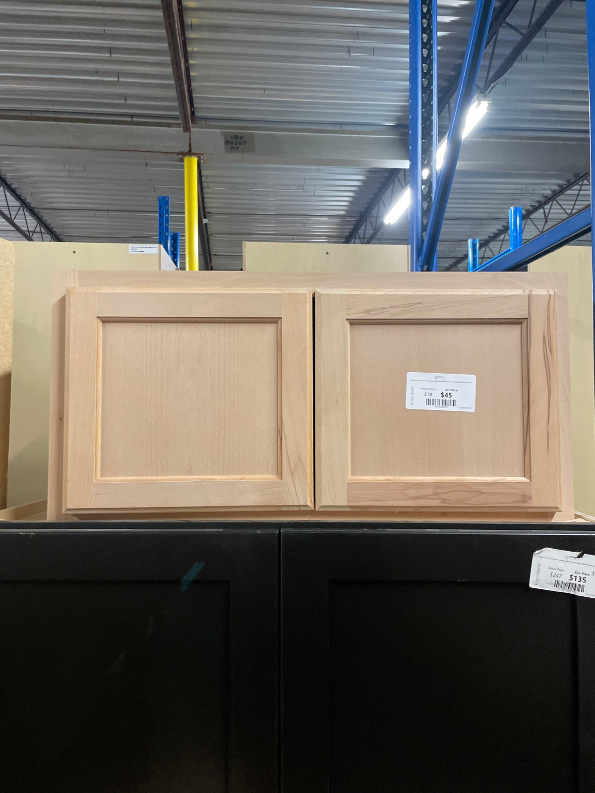 30 in. W x 12 in. D x 15 in. H Assembled Wall Bridge Kitchen Cabinet in Unfinished with Recessed Panel