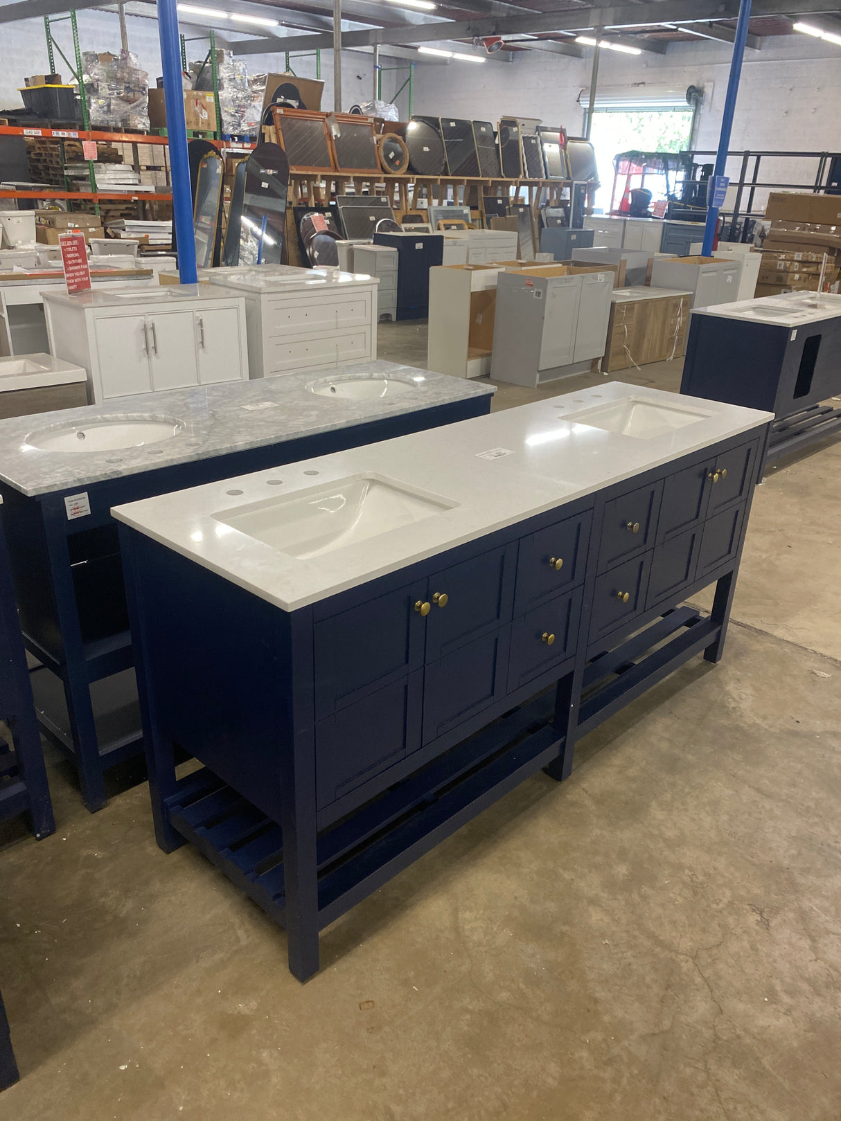 Newport Legacy Vanity 72"x22"x34" in Blue