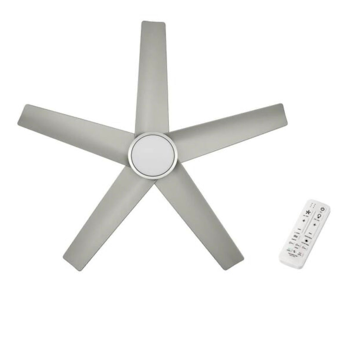 Ladshaw 60 in. Indoor/Outdoor Wet Rated Brushed Nickel Ceiling Fan with Adjustable White LED and Remote Included