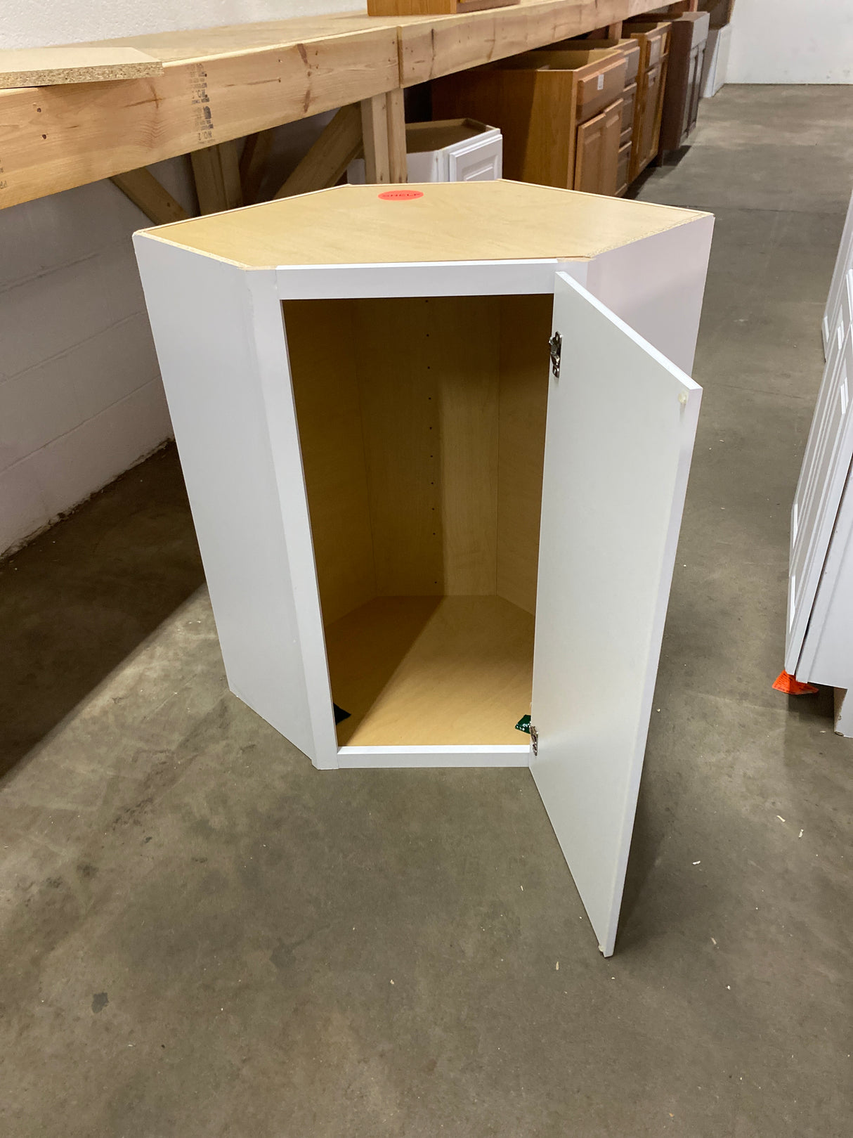 Hampton Assembled 24x36x12 in. Diagonal Corner Wall Kitchen Cabinet in Satin White