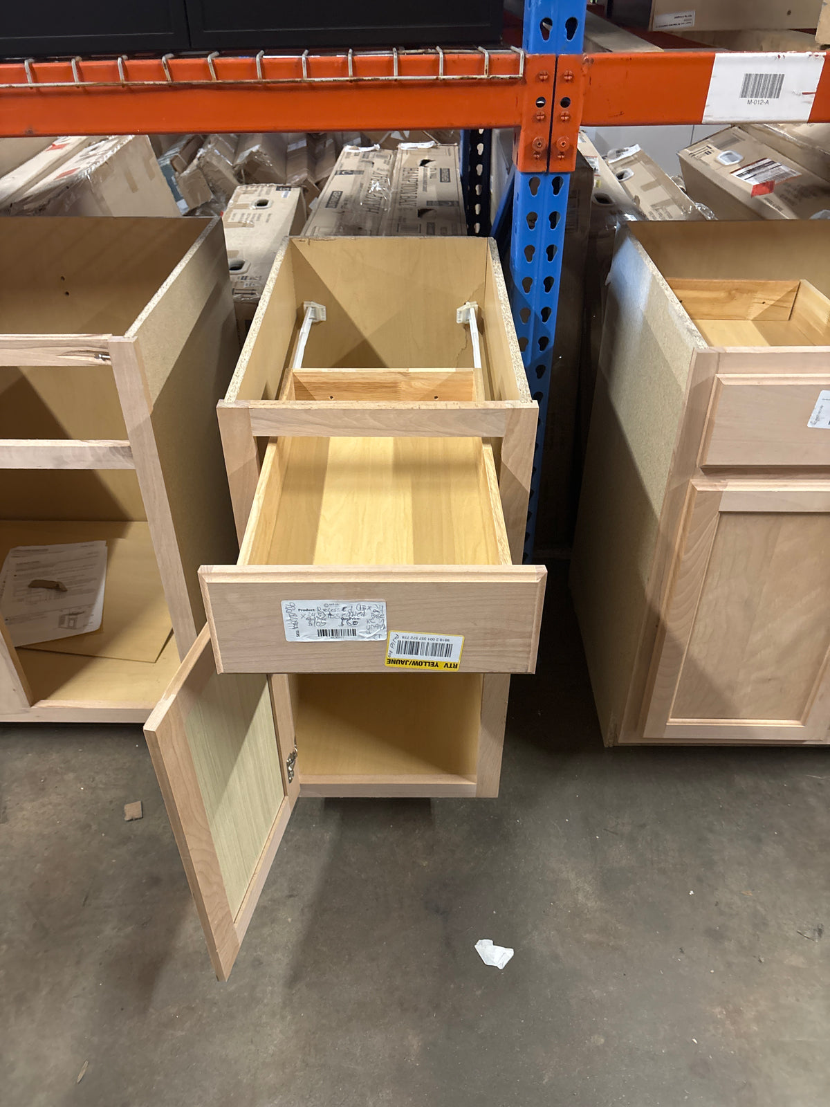 Hampton 15 in. W x 24 in. D x 34.5 in. H Assembled Base Kitchen Cabinet in Unfinished