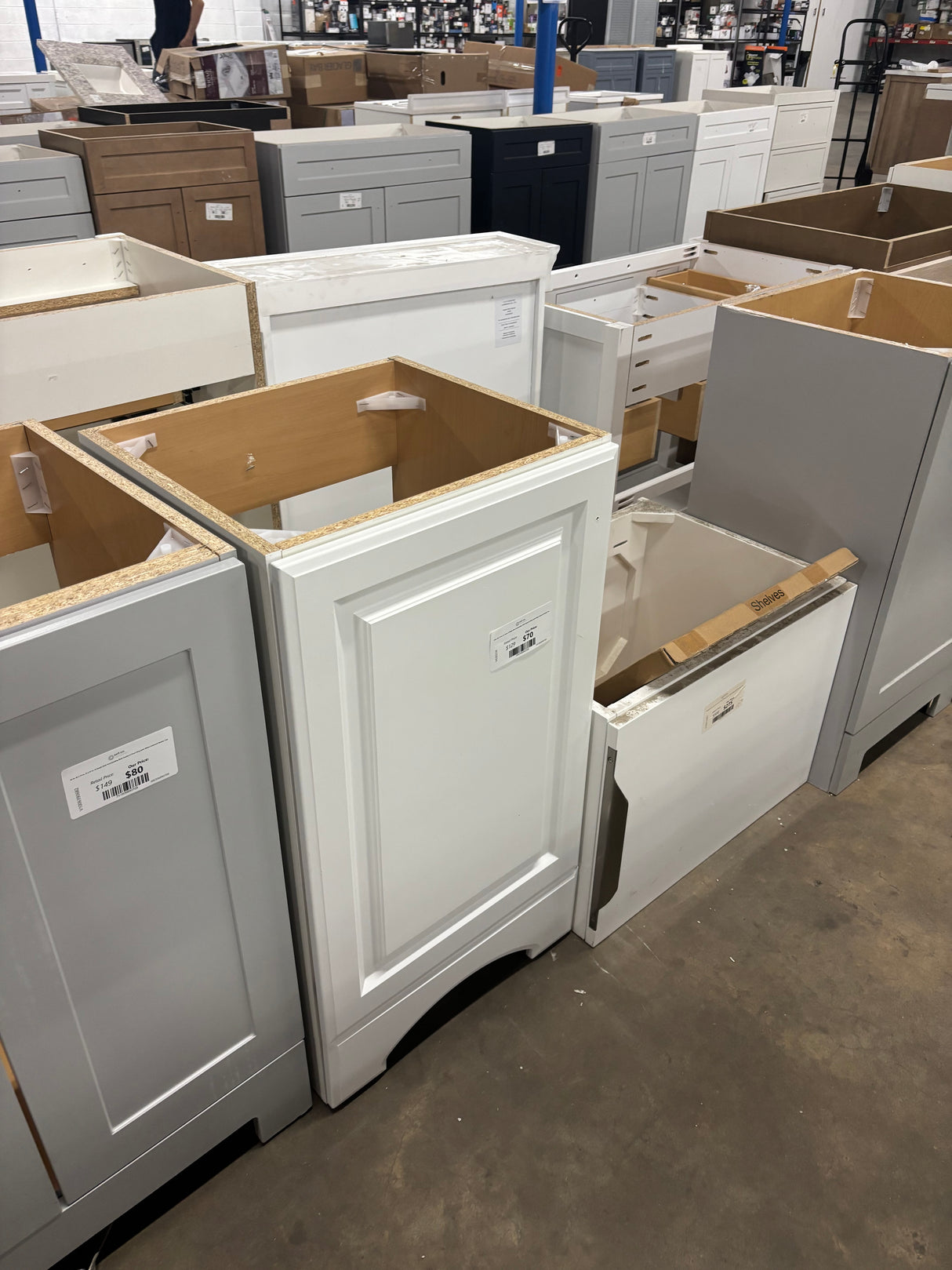 19 in. W x 18 in. D x 34 in. H Single Sink Freestanding Bath Vanity in White without Top