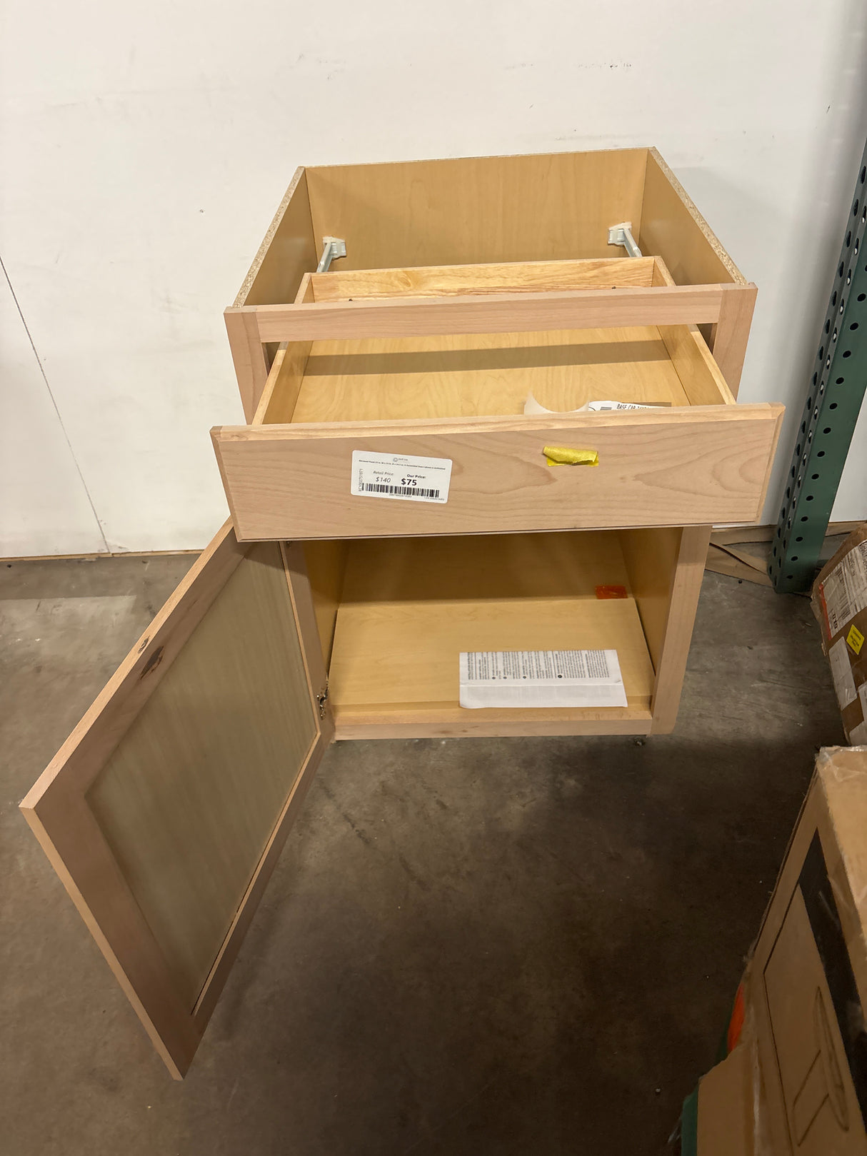 Recessed Panel 24 in. W x 24 in. D x 34.5 in. H Assembled Base Cabinet in Unfinished