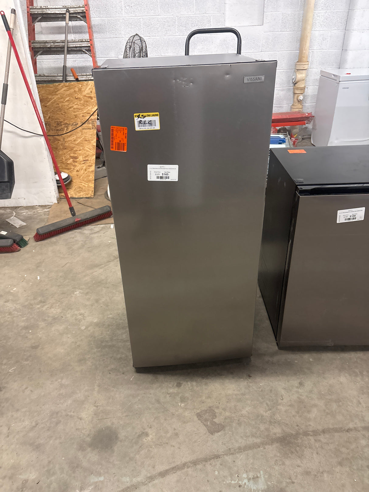 7.1 cu. ft. Manual Defrost Convertible Upright Freezer in Stainless Steel Look