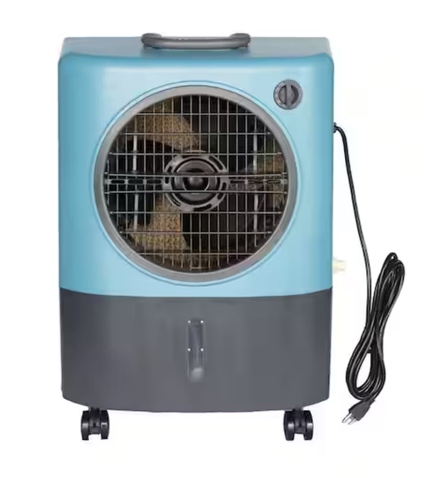 1,300 CFM 2-Speed Portable Evaporative Cooler (Swamp Cooler) for 500 sq. ft. in Ice Blue