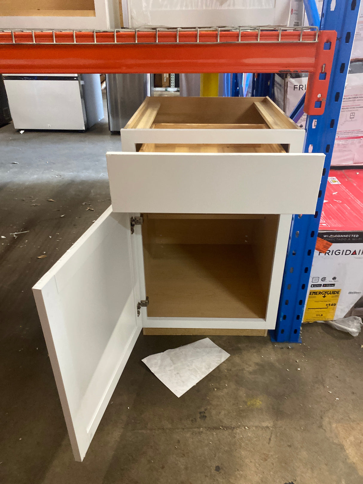 Courtland 21 in. W x 24 in. D x 34.5 in. H Assembled Shaker Base Kitchen Cabinet in Polar White