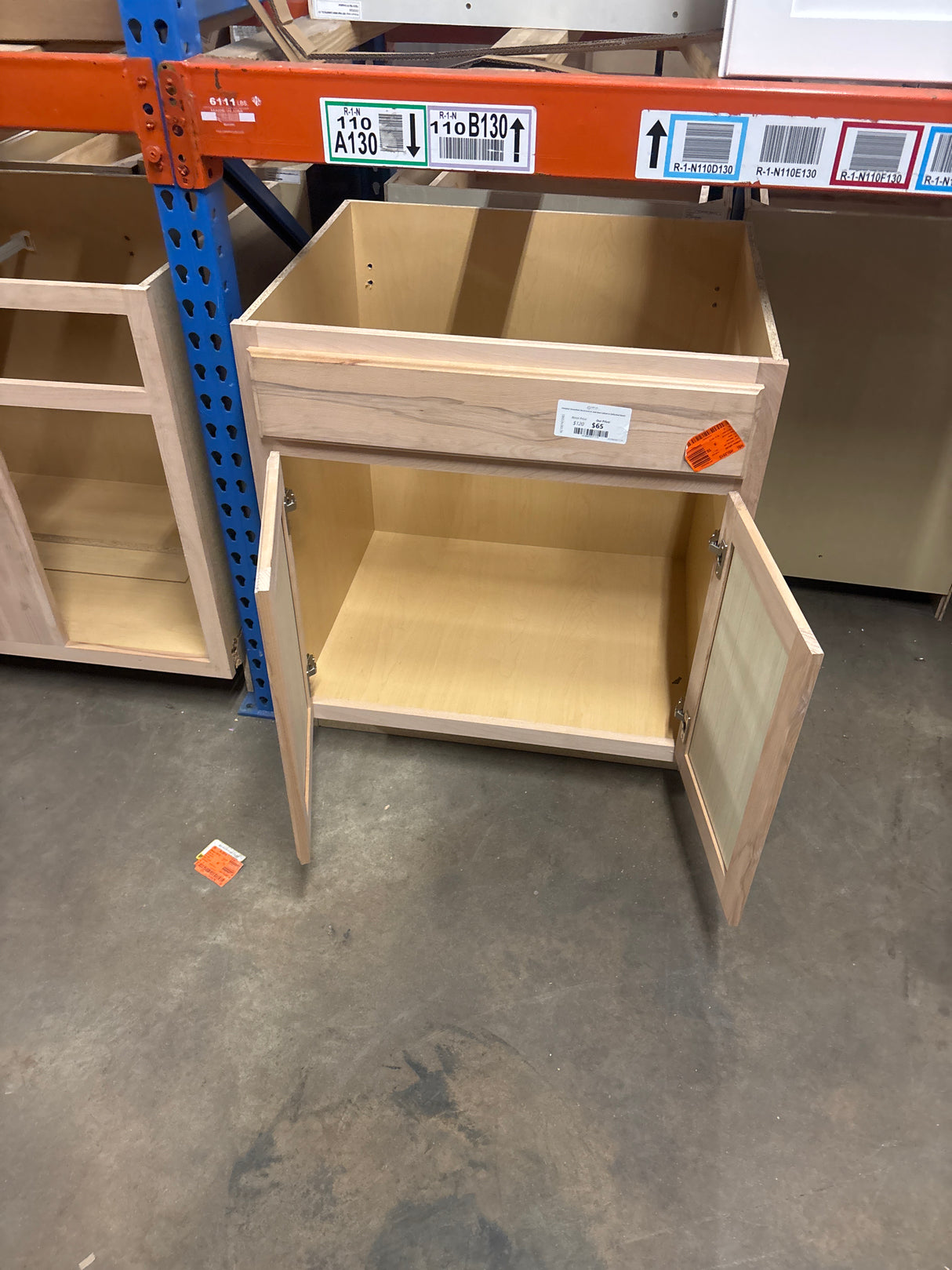 Hampton Assembled 30x34.5x24 in. Sink Base Cabinet in Unfinished Beech