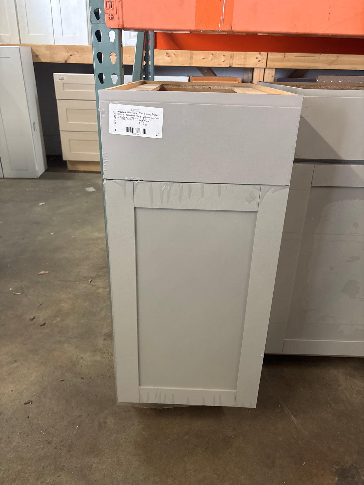 Westfield Dusk Gray Shaker Stock Assembled Base Kitchen Cabinet (15 in. W x 23.75 in. D x 35 in. H)