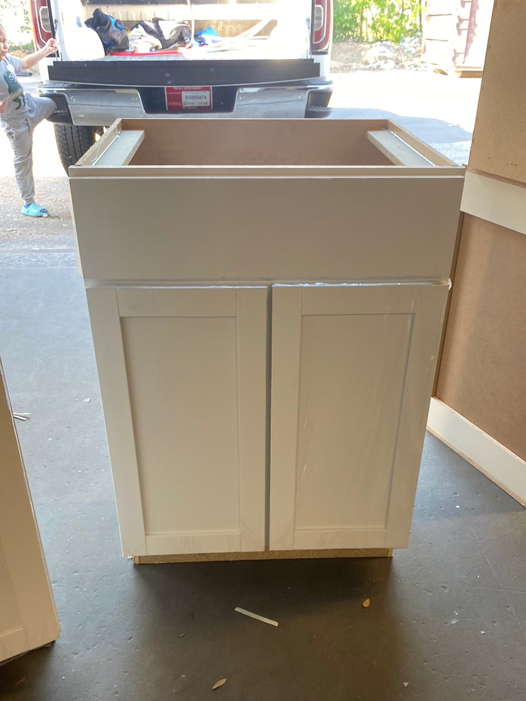 Courtland Shaker Assembled 24.00 in. Sink Bath Vanity Cabinet Only in Polar White
