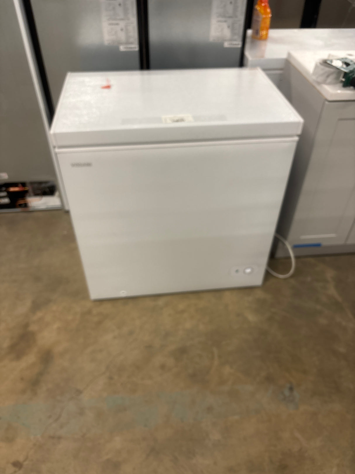 7.0 cu. ft. Manual Defrost Chest Freezer with LED Light in White Garage Ready