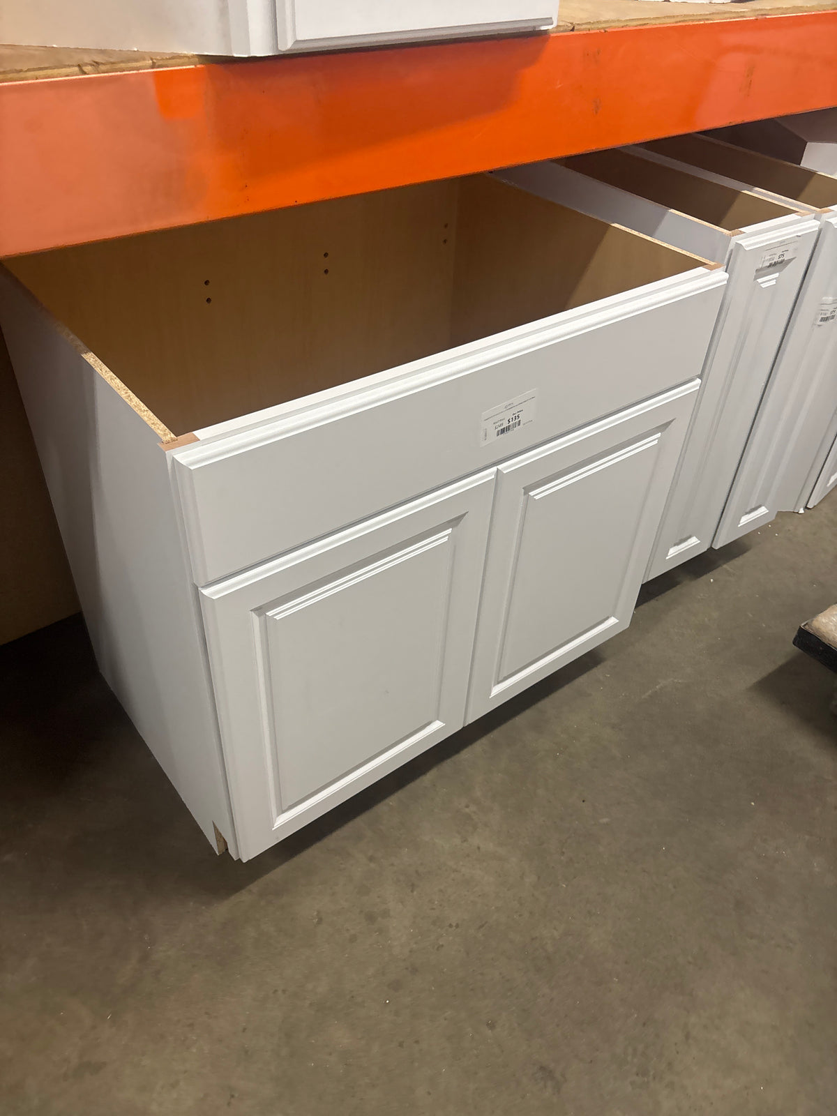 Hampton 36 in. W x 24 in. D x 34.5 in. H Assembled Sink Base Kitchen Cabinet in Satin White