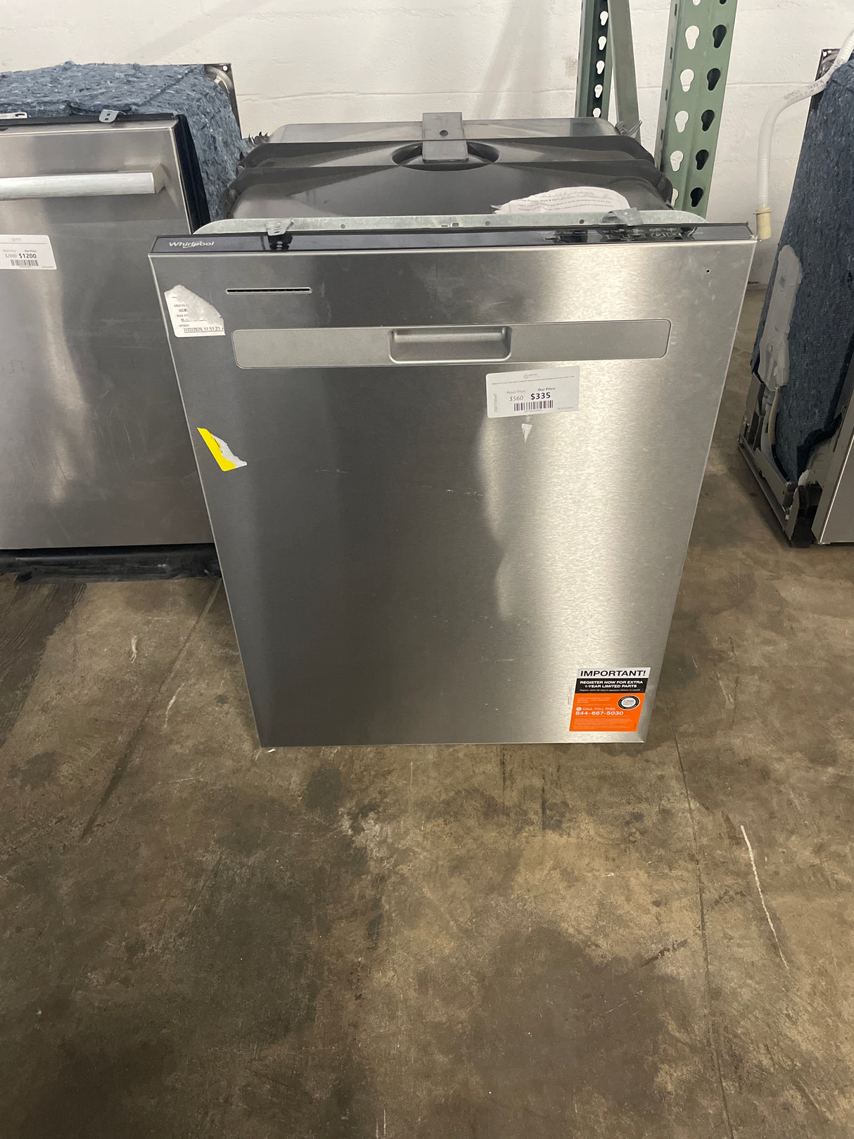 Whirlpool 24 in. Top Control Built-In Fingerprint Resistant Stainless Steel Dishwasher with Pocket Handle, 55 dBA