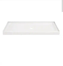 Load image into Gallery viewer, Classic 500 60 in. L x 30 in. W Alcove Shower Pan Base with Center Drain in High Gloss White
