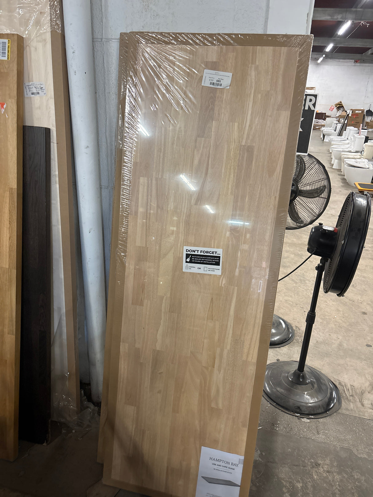 6 ft. L x 25 in. D Unfinished Hevea Solid Wood Butcher Block Countertop With Square Edge