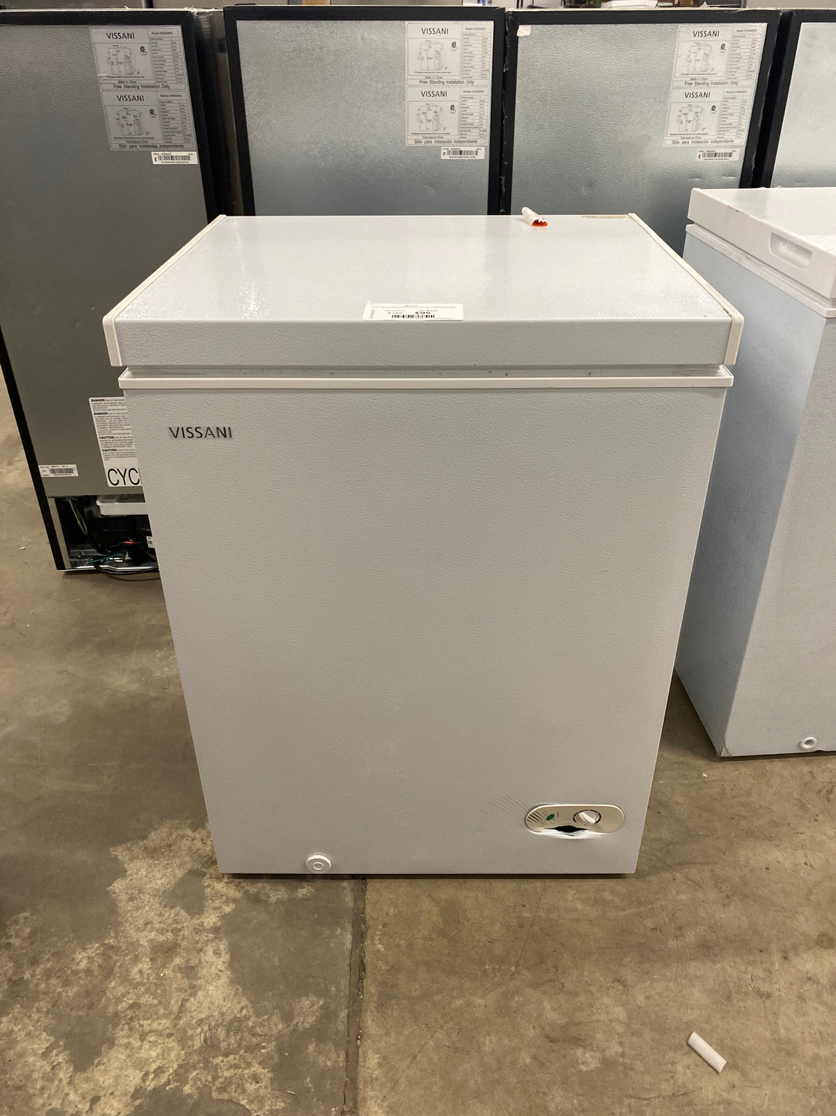 5.0 cu. ft. Manual Defrost Chest Freezer with LED Light in White Garage Ready