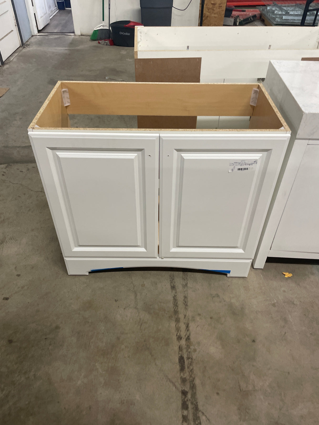 Glacier Bay 37 in. W x 19 in. D x 35 in. H Single Sink Freestanding Bath Vanity in White without Top