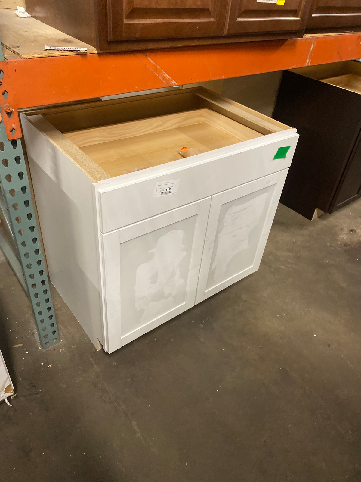 Westfield Feather White Shaker Stock Assembled Base Kitchen Cabinet (36 in. W x 23.75 in. D x 35 in. H)