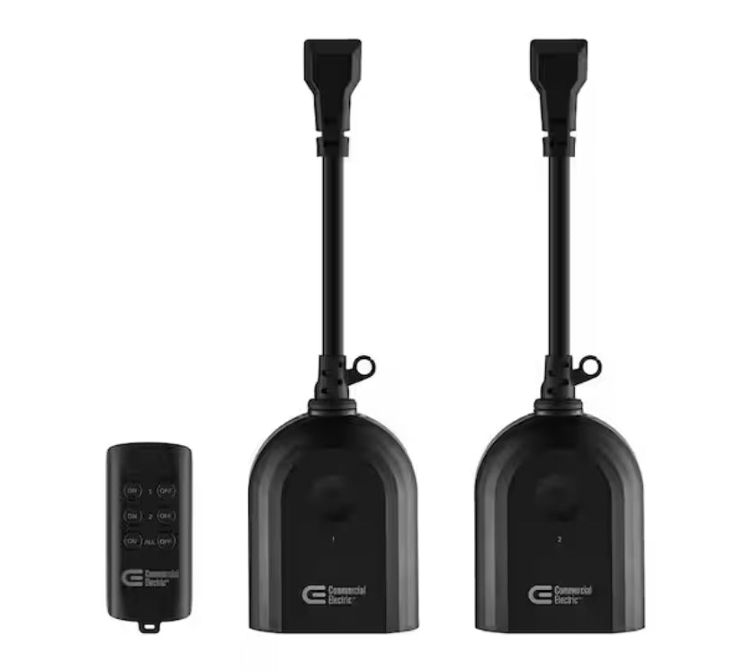 Wireless Indoor/Outdoor Remote Control with 2 Rev