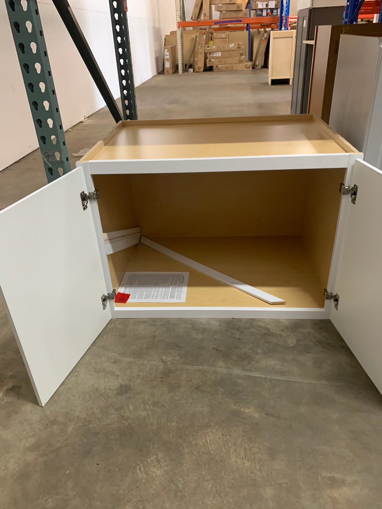 Hampton 33in. W x 24 in. D x 24 in. H Assembled Deep Wall Bridge Kitchen Cabinet in Satin White with Shelf