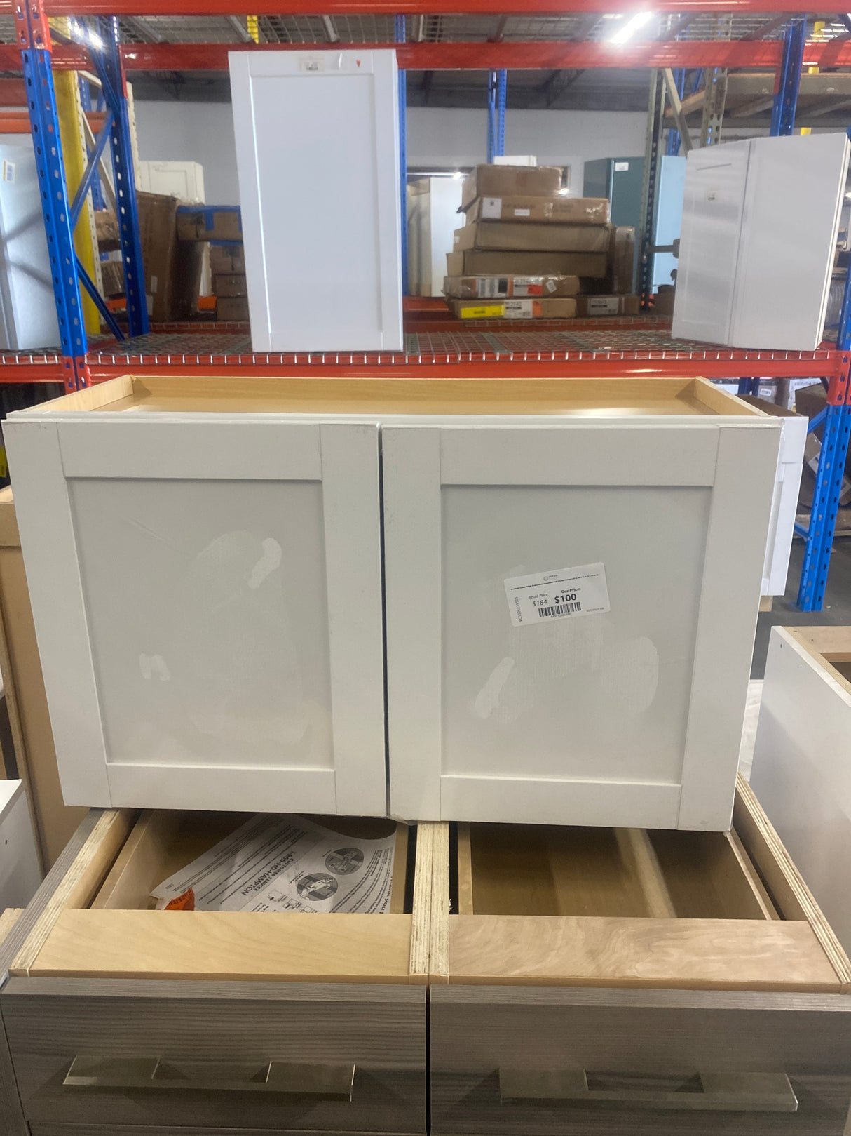 Westfield Feather White Shaker Stock Assembled Wall Kitchen Cabinet (30 in. W x 12 in. D x 18 in. H)